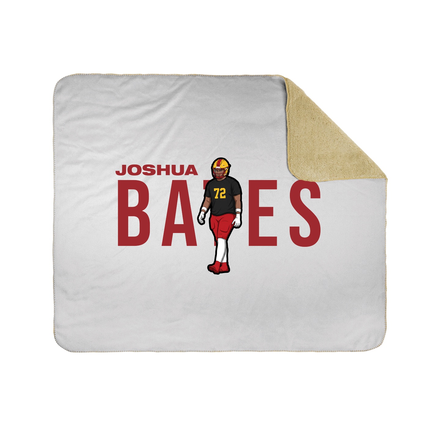 Throw Blanket — Player Name in White