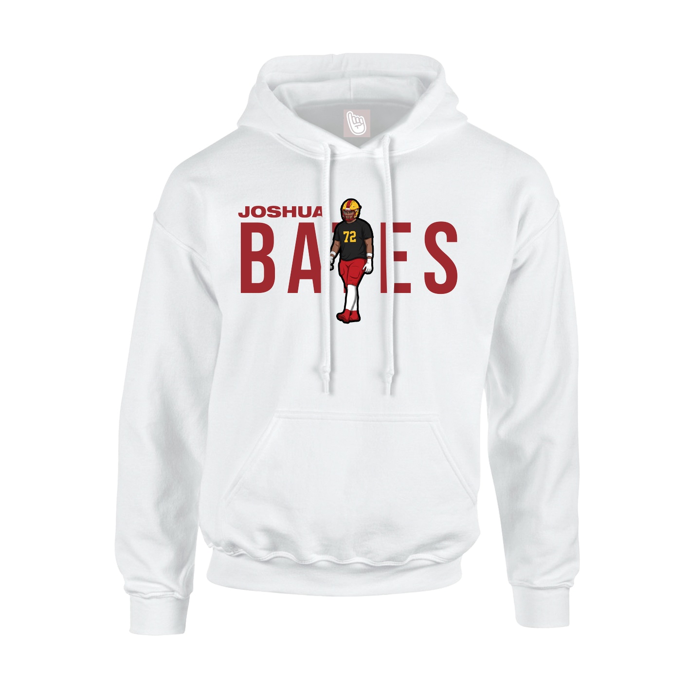 Youth Hoodie — Player Name in White