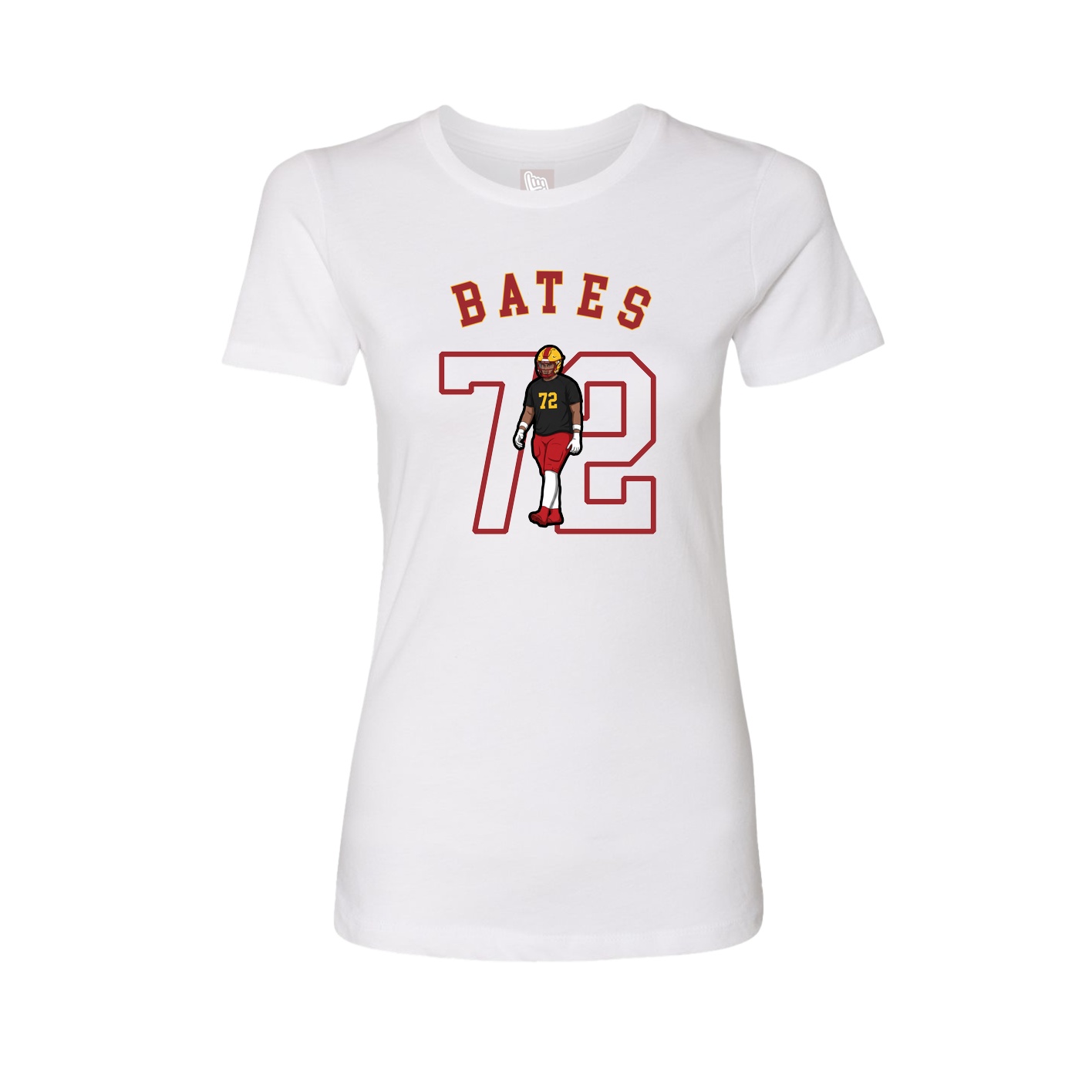Fitted Women's Tee — Shirsey Arch in White