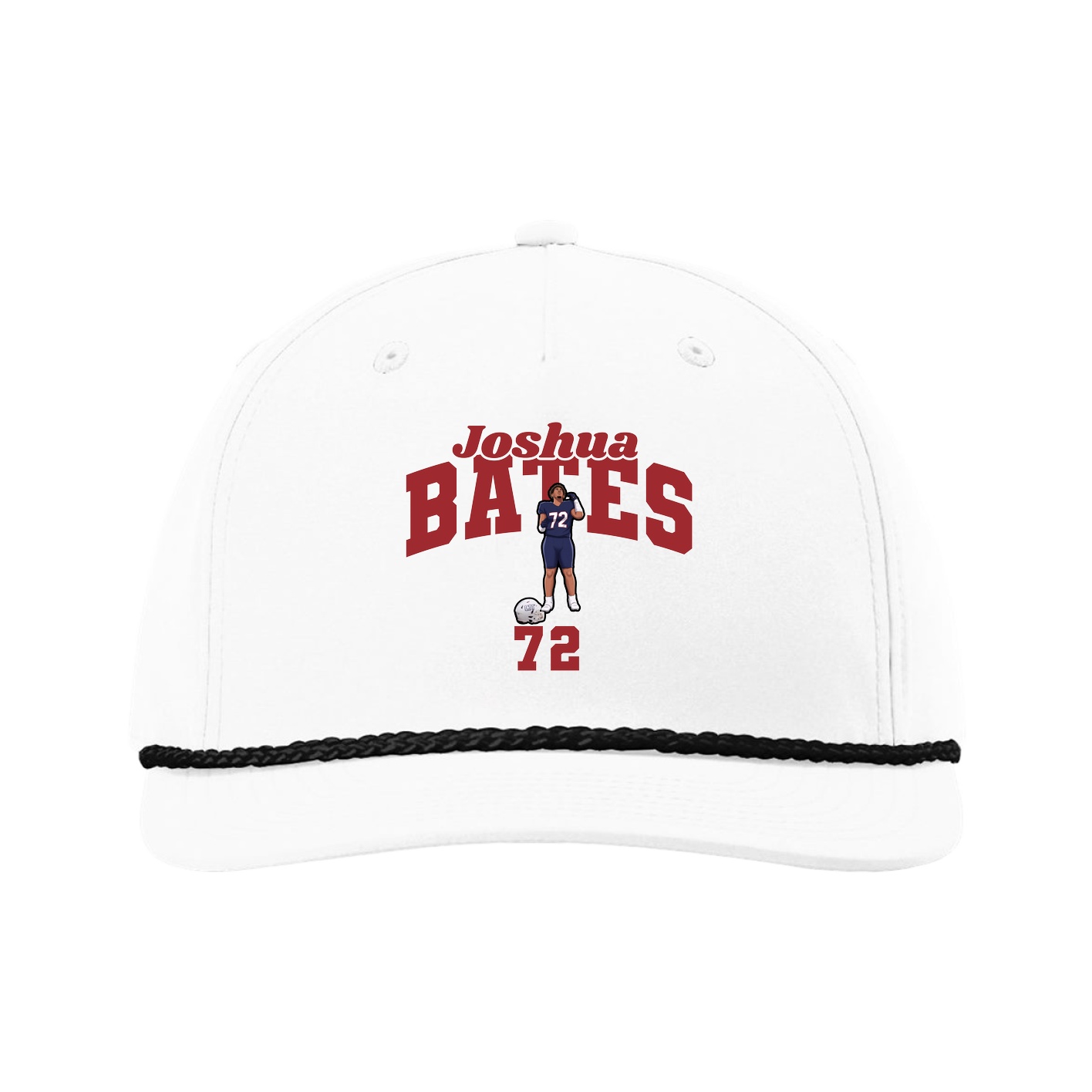Five-Panel Classic Rope Cap — Signature Arch in White