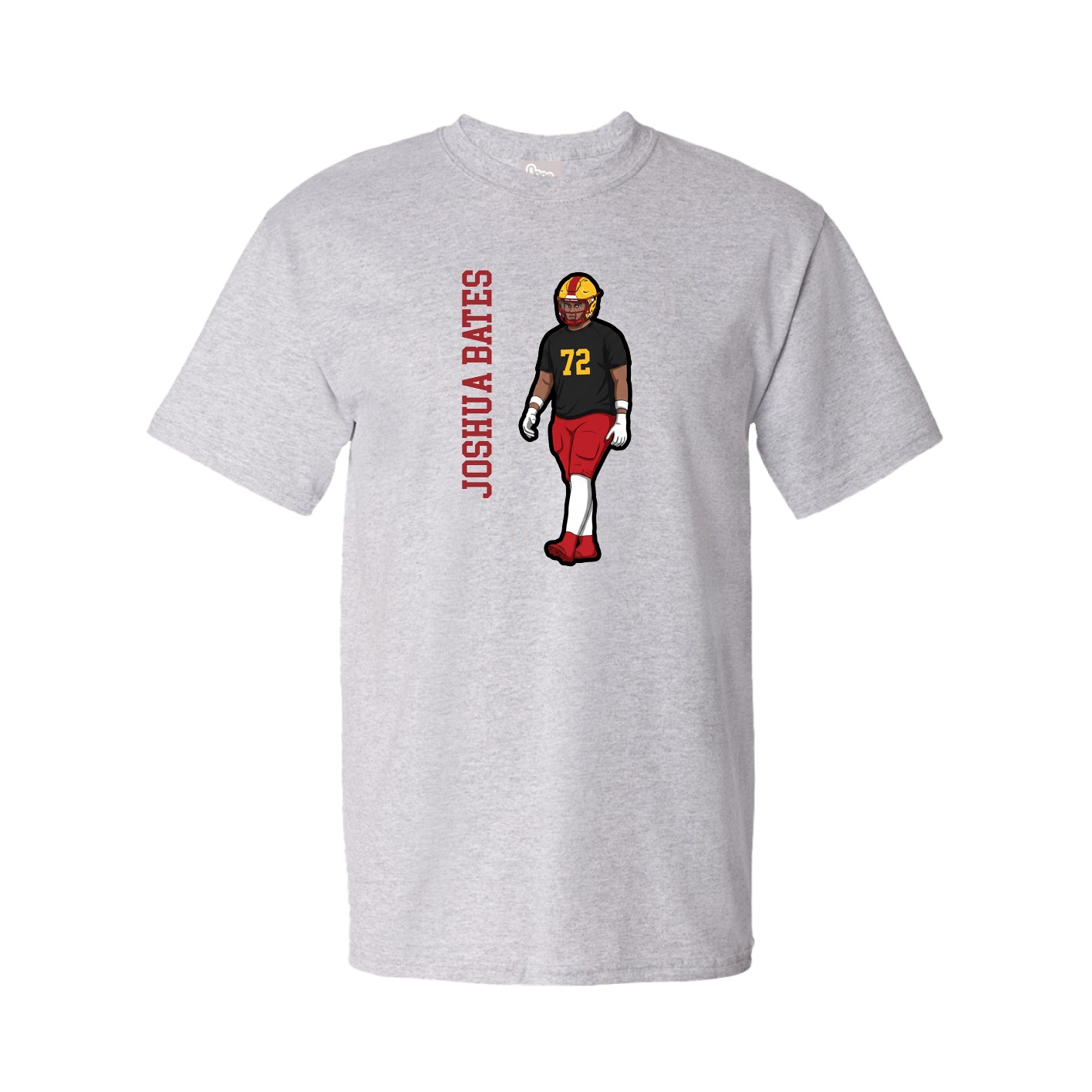 Tee — Name Vertical in Grey