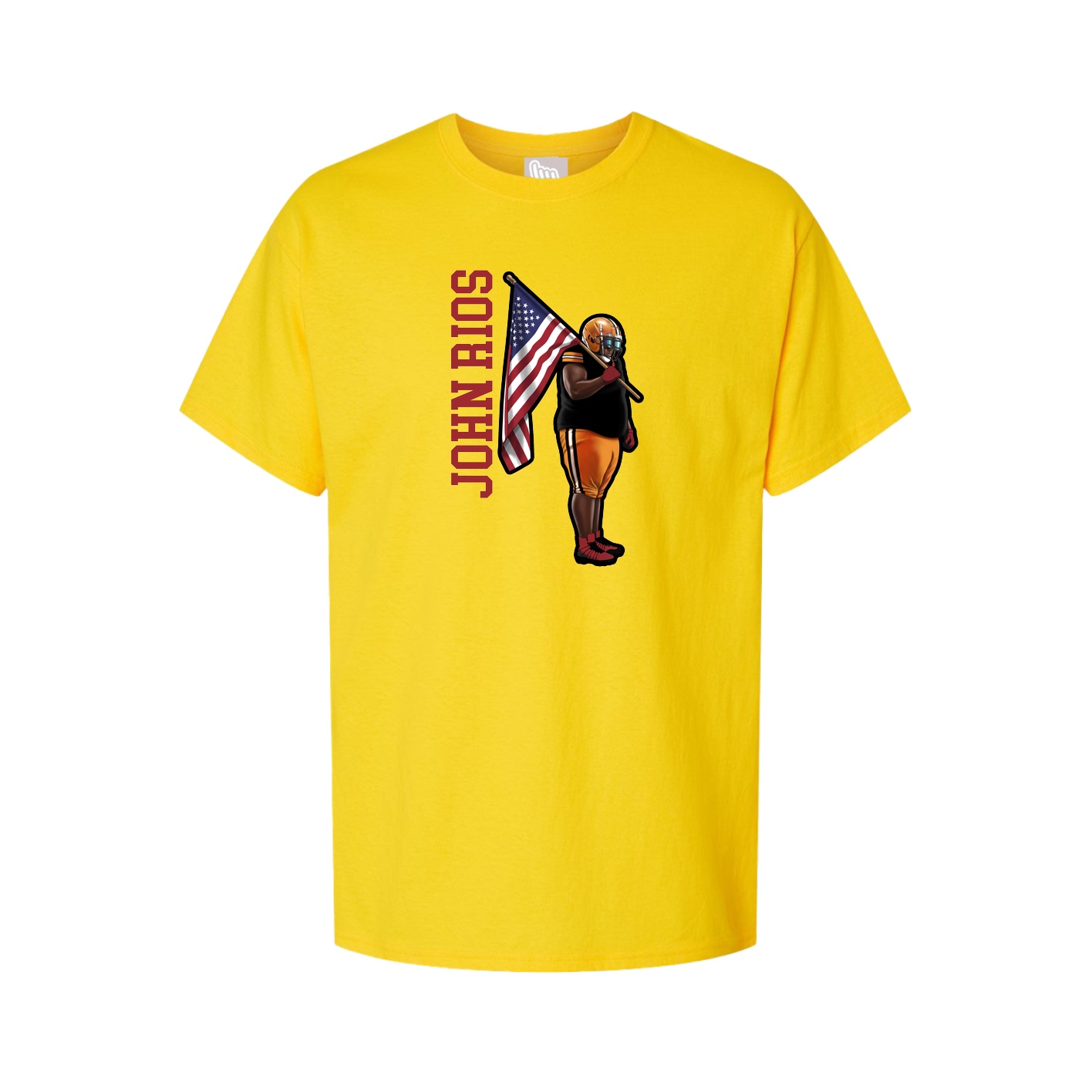 Youth Tee — Name Vertical in Gold