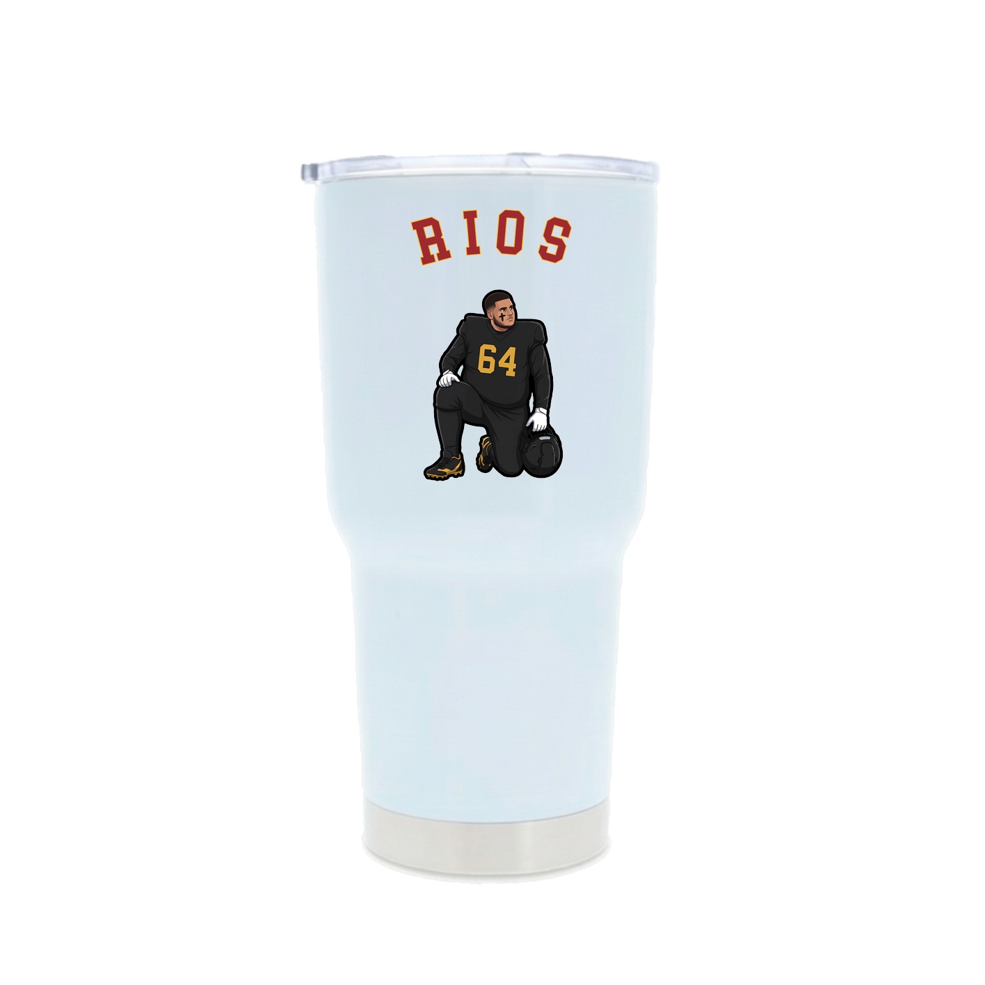 30oz Stainless Steel Tumbler — Shirsey Arch in White