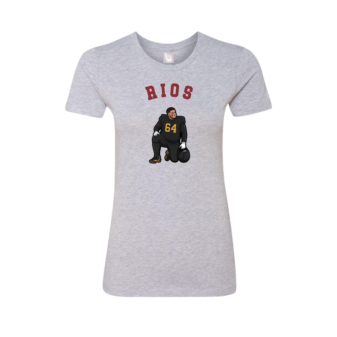 Fitted Women's Tee — Shirsey Arch in Grey