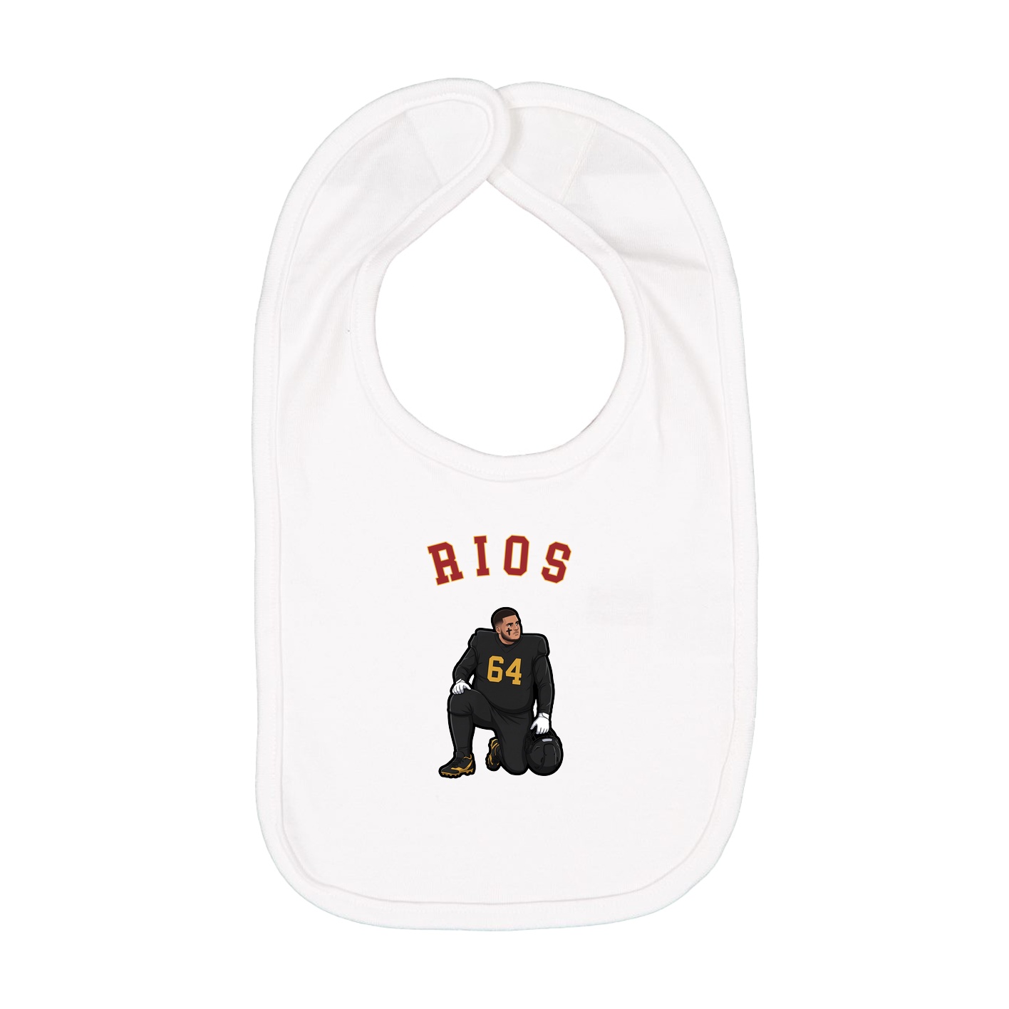 Infant Bib — Shirsey Arch in White