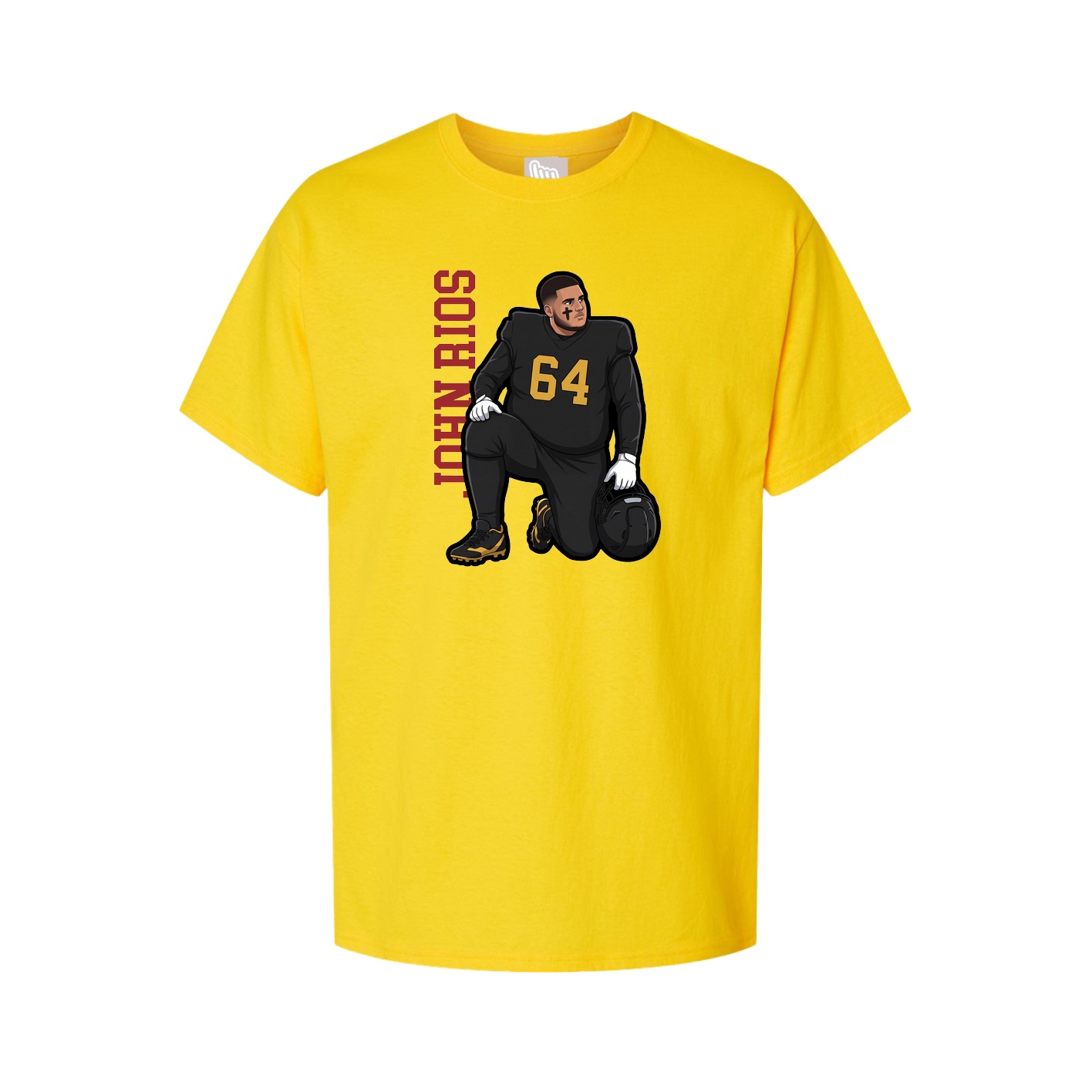 Youth Tee — Name Vertical in Gold