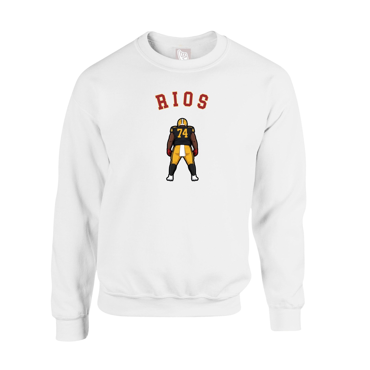Fleece Crew — Shirsey Arch in White