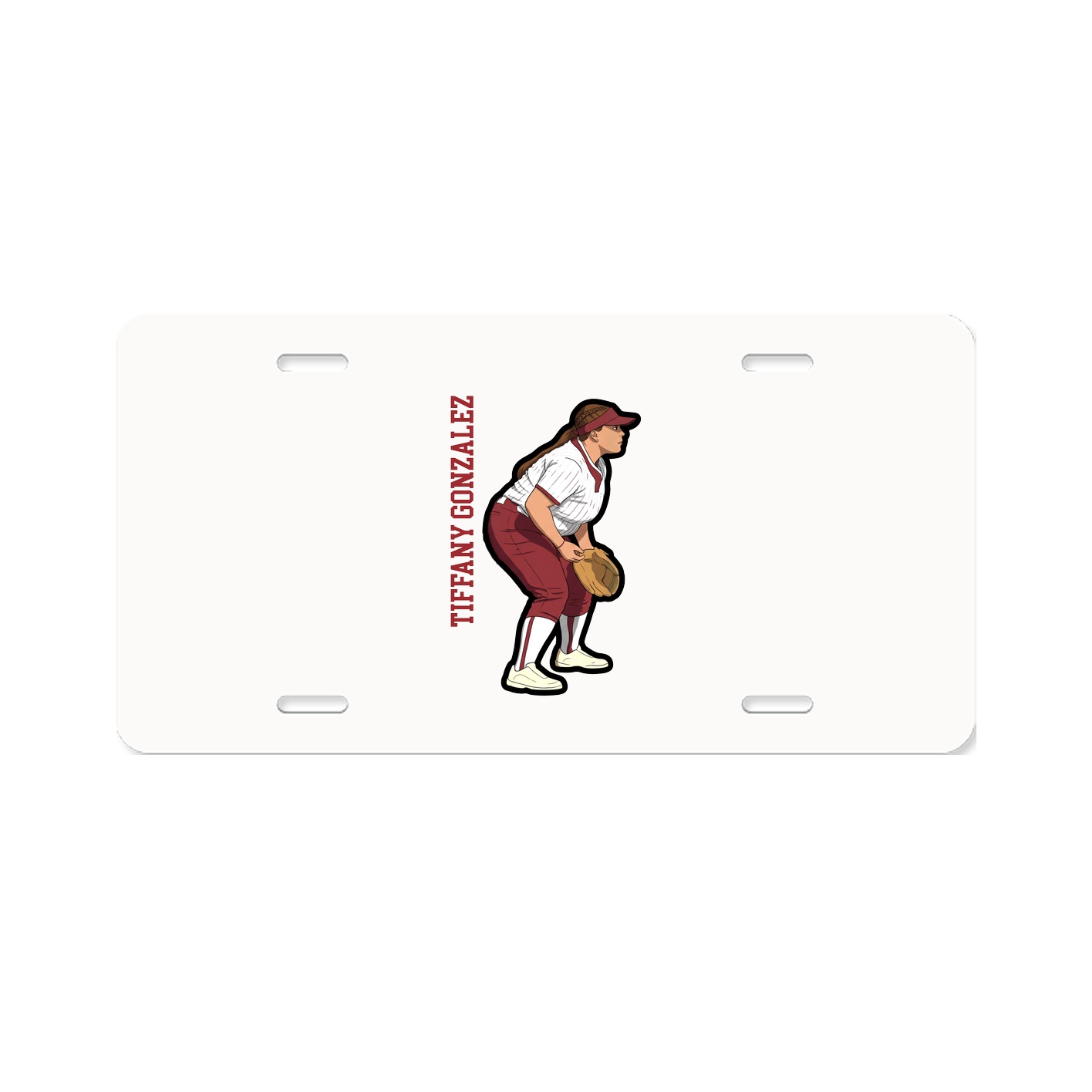 License Plate — Name Vertical in Classic