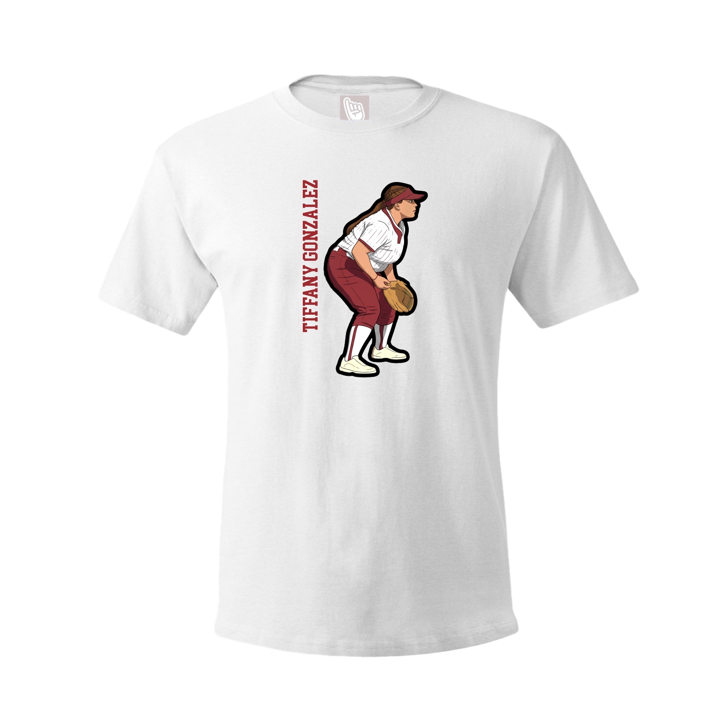 Youth Tee — Name Vertical in White