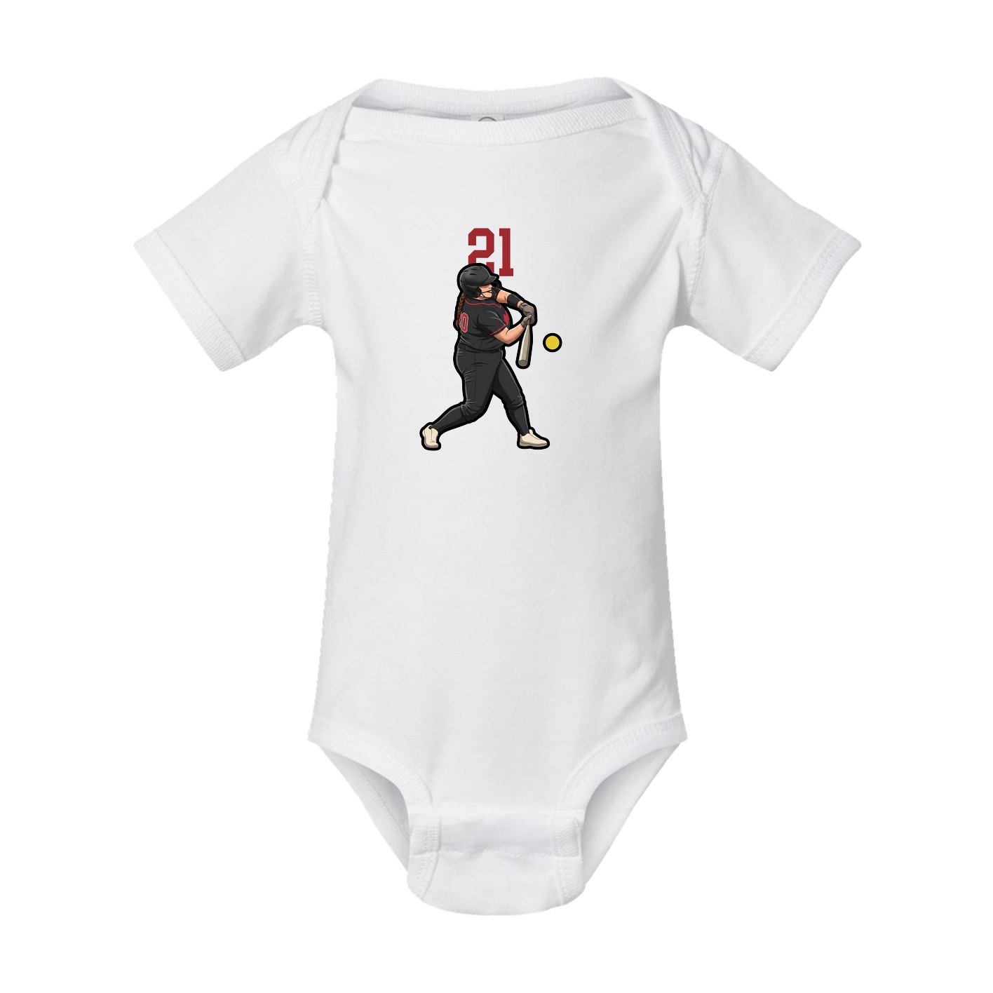 Baby Onesie — Number Top in White
