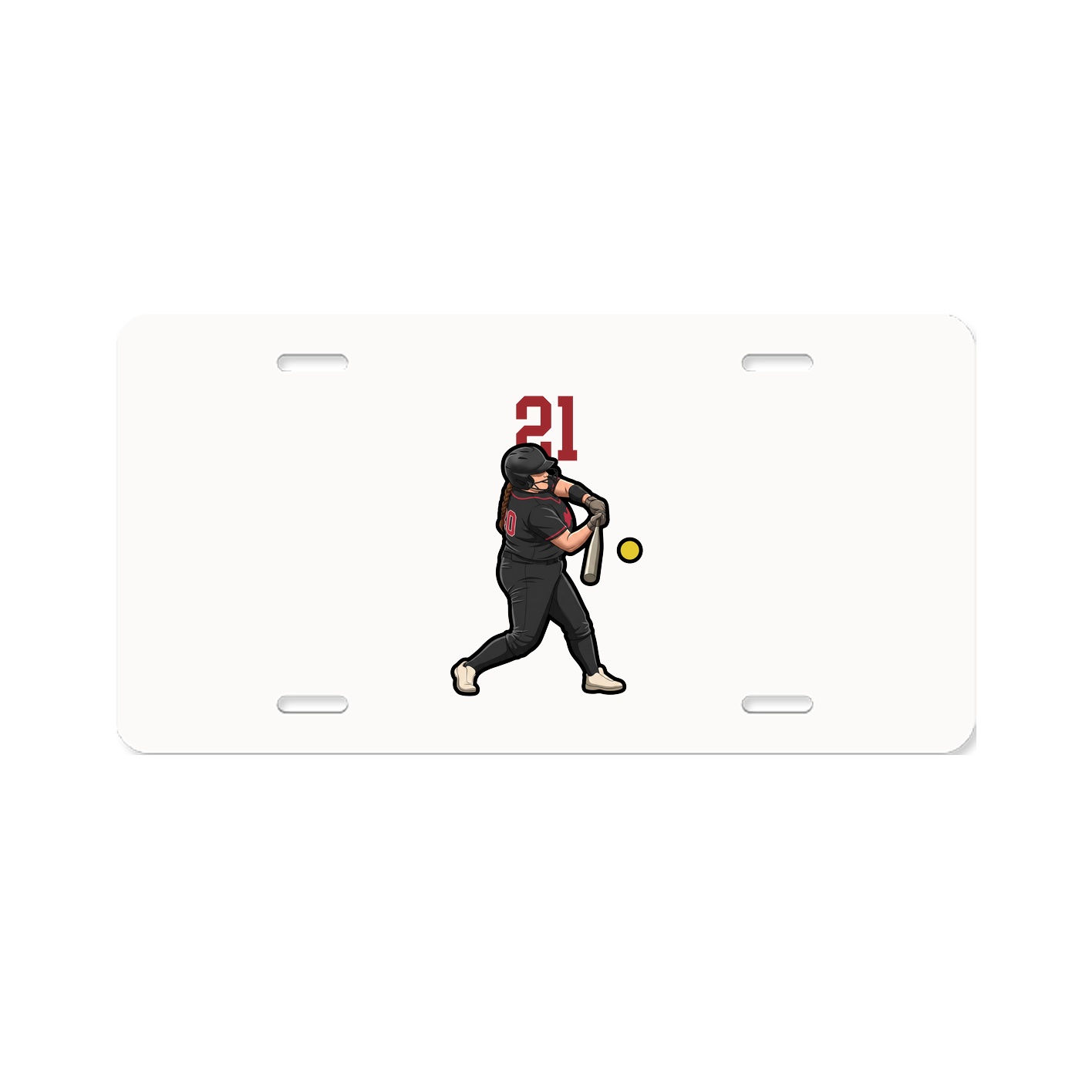 License Plate — Number Top in Classic