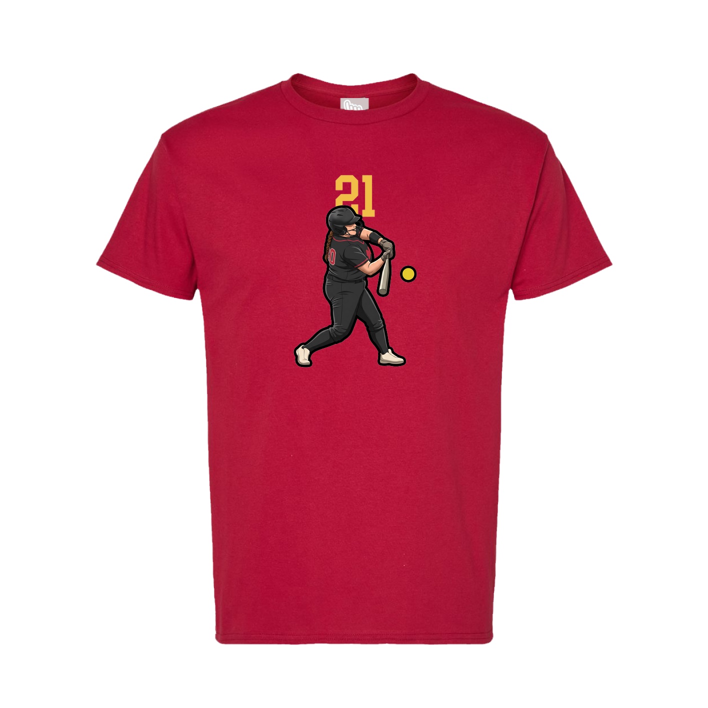 Tee — Number Top in Crimson