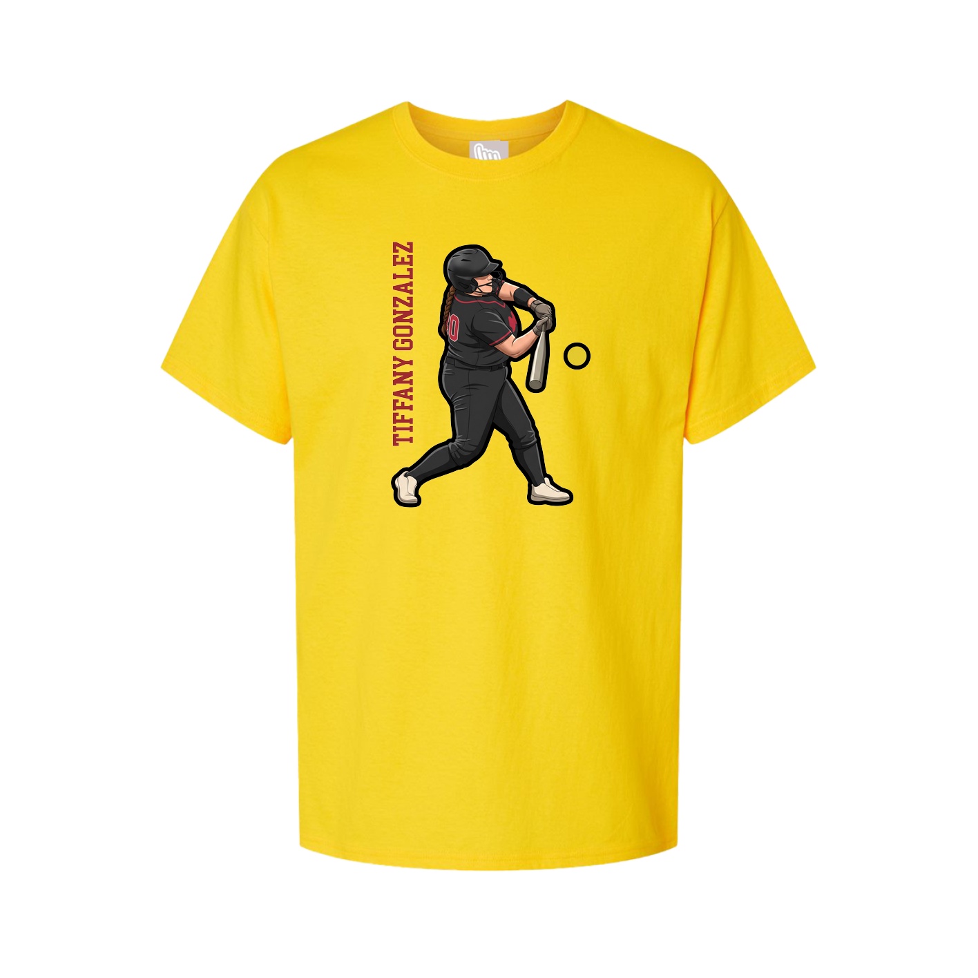Tee — Name Vertical in Gold