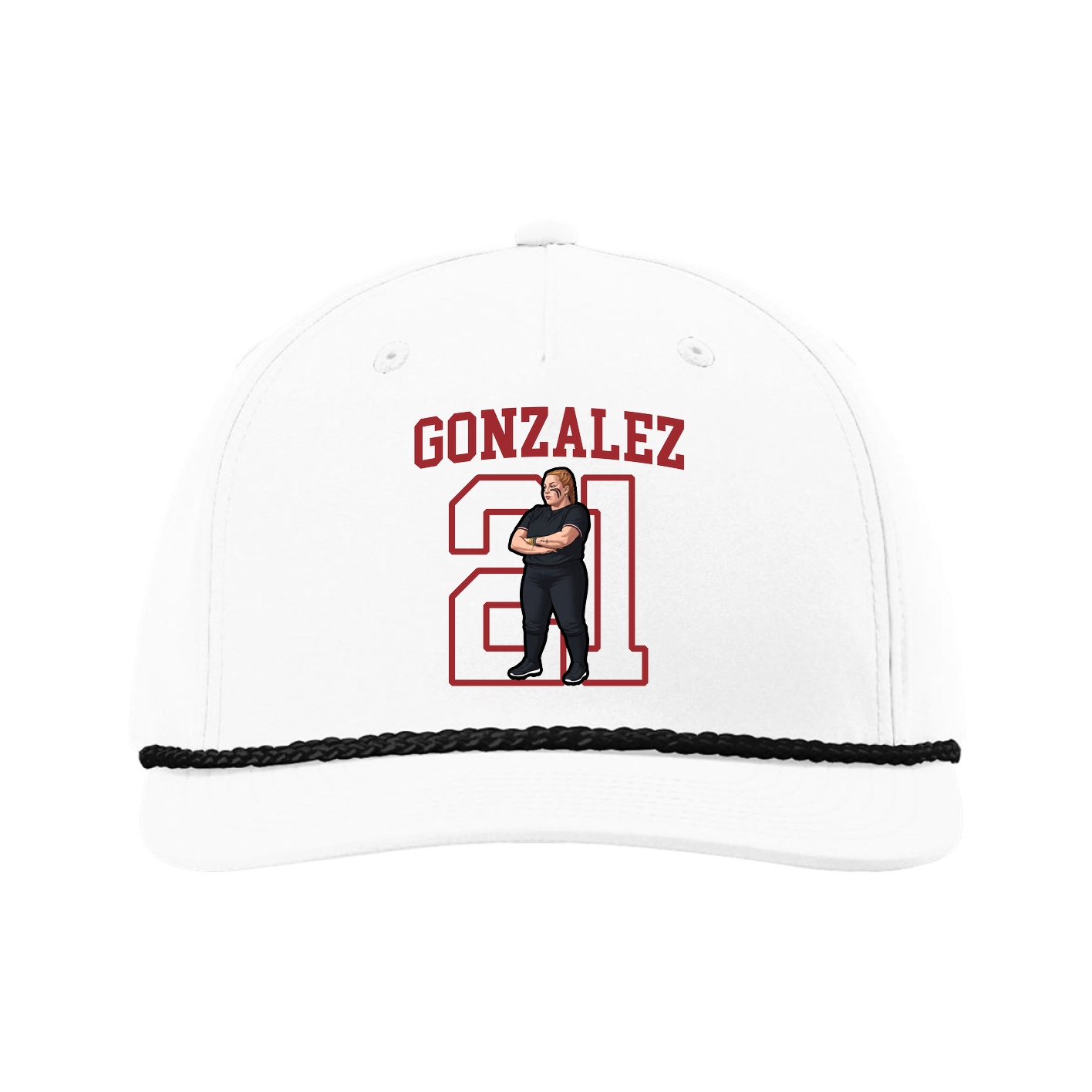 Five-Panel Classic Rope Cap — Shirsey in White