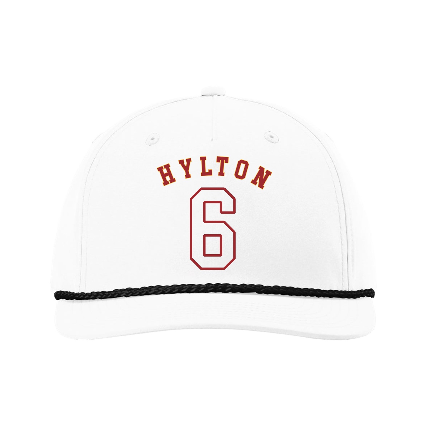 Five-Panel Classic Rope Cap — Shirsey Arch in White