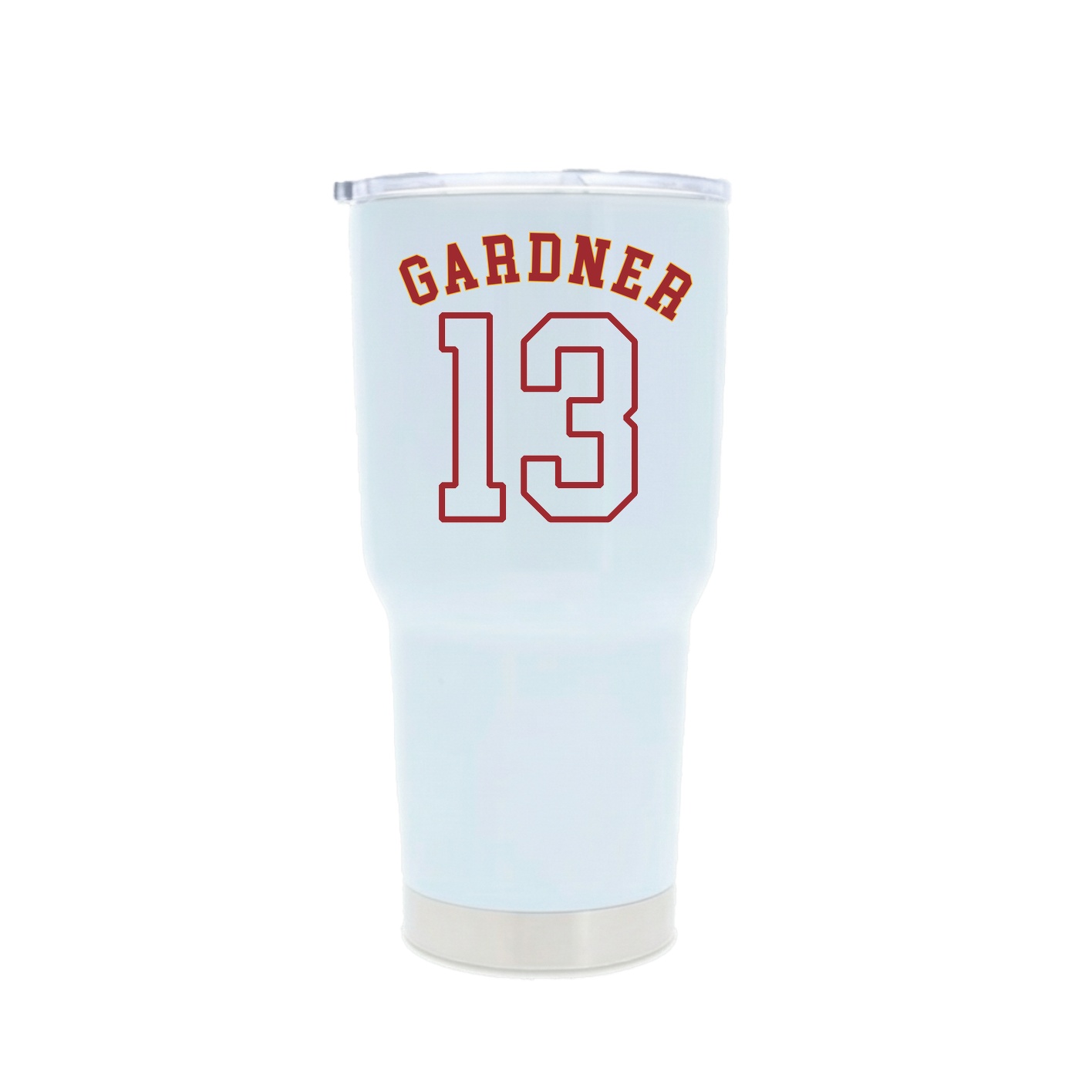 30oz Stainless Steel Tumbler — Shirsey Arch in White