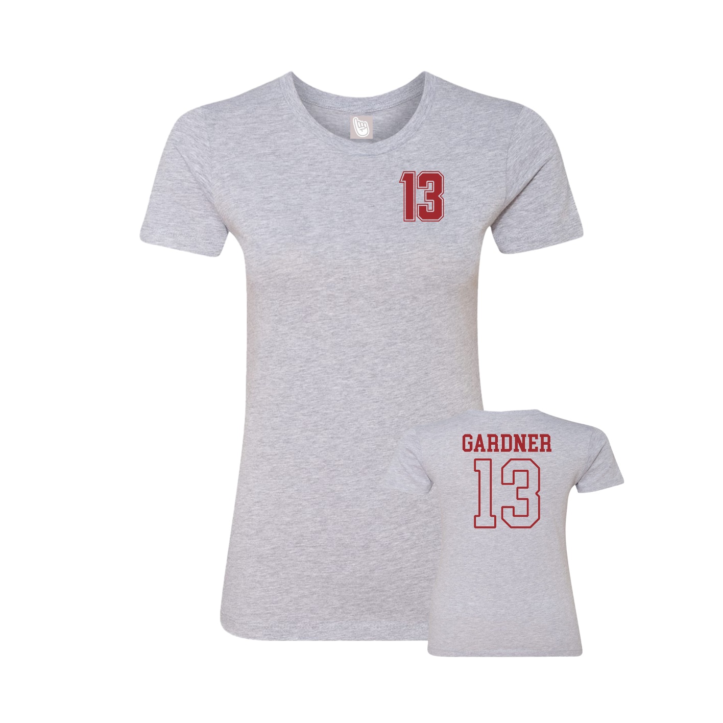 Womens Tee — Chest Back in Grey