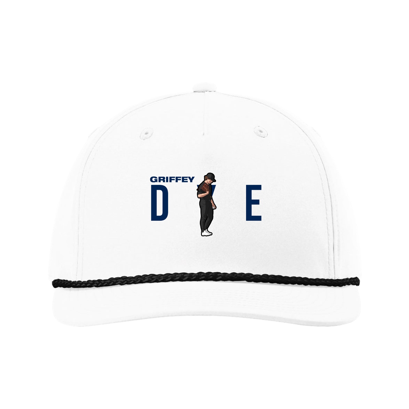 Five-Panel Classic Rope Cap — Player Name in White