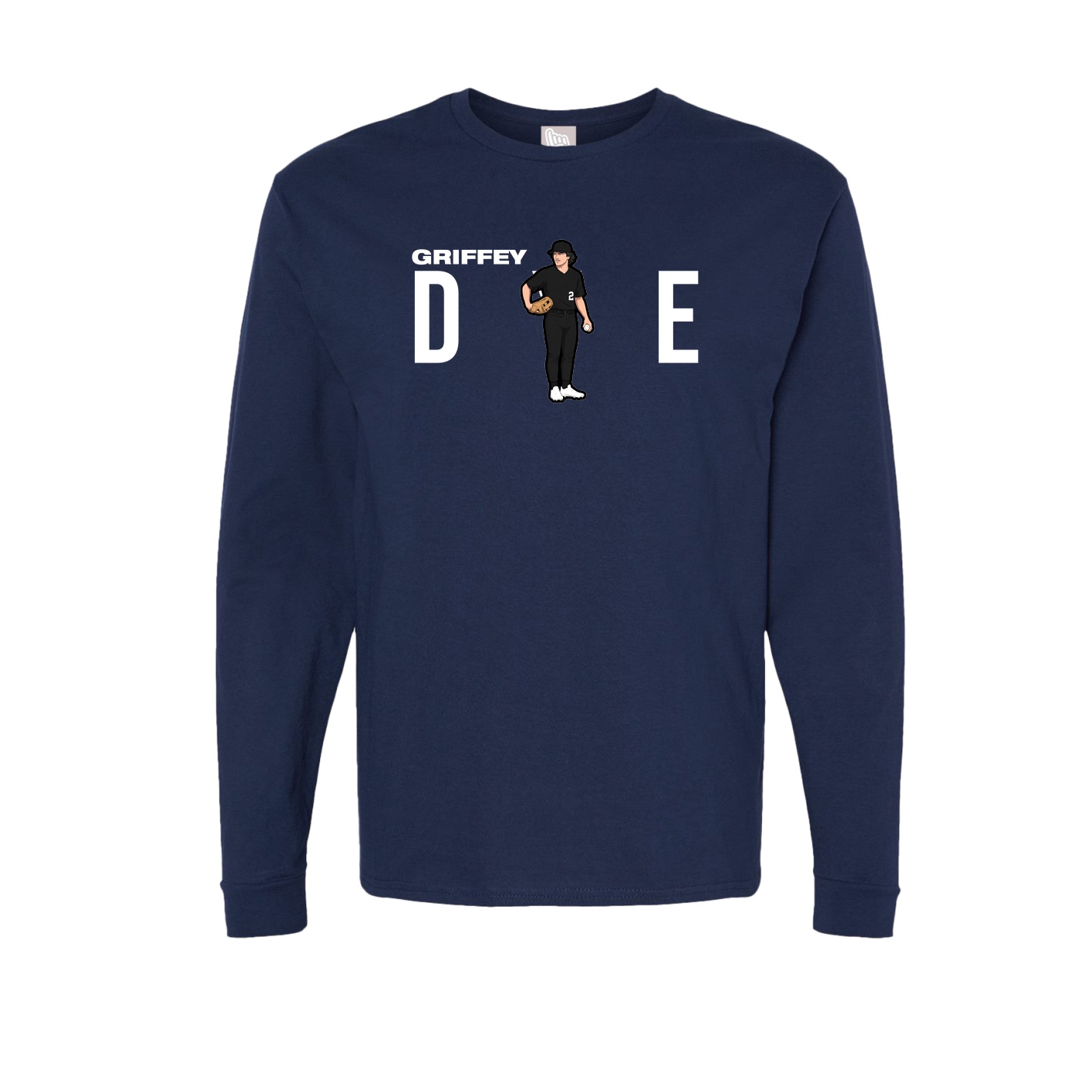 Long Sleeve Tee — Player Name in Navy