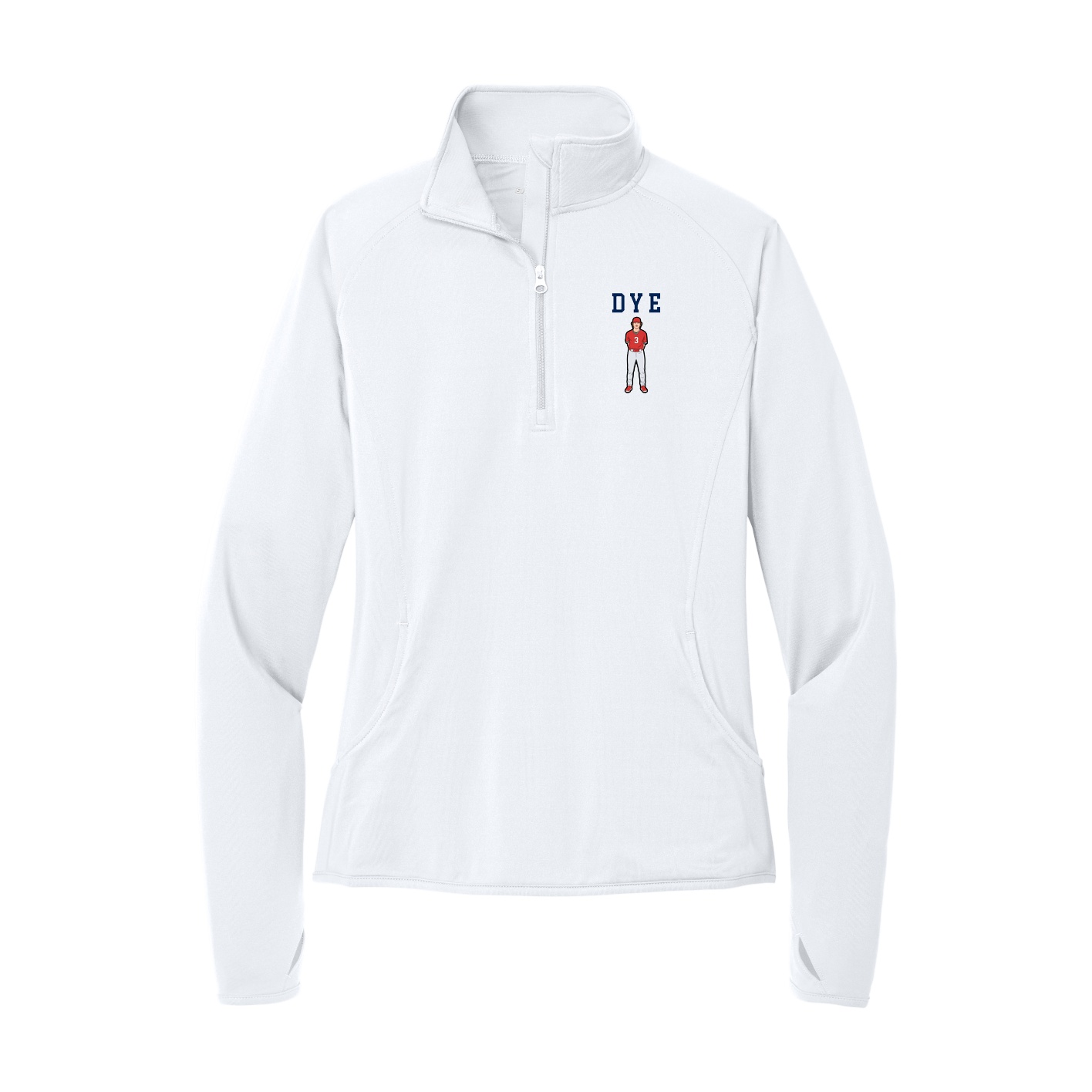 Women's Q-Zip Pullover — Shirsey in White
