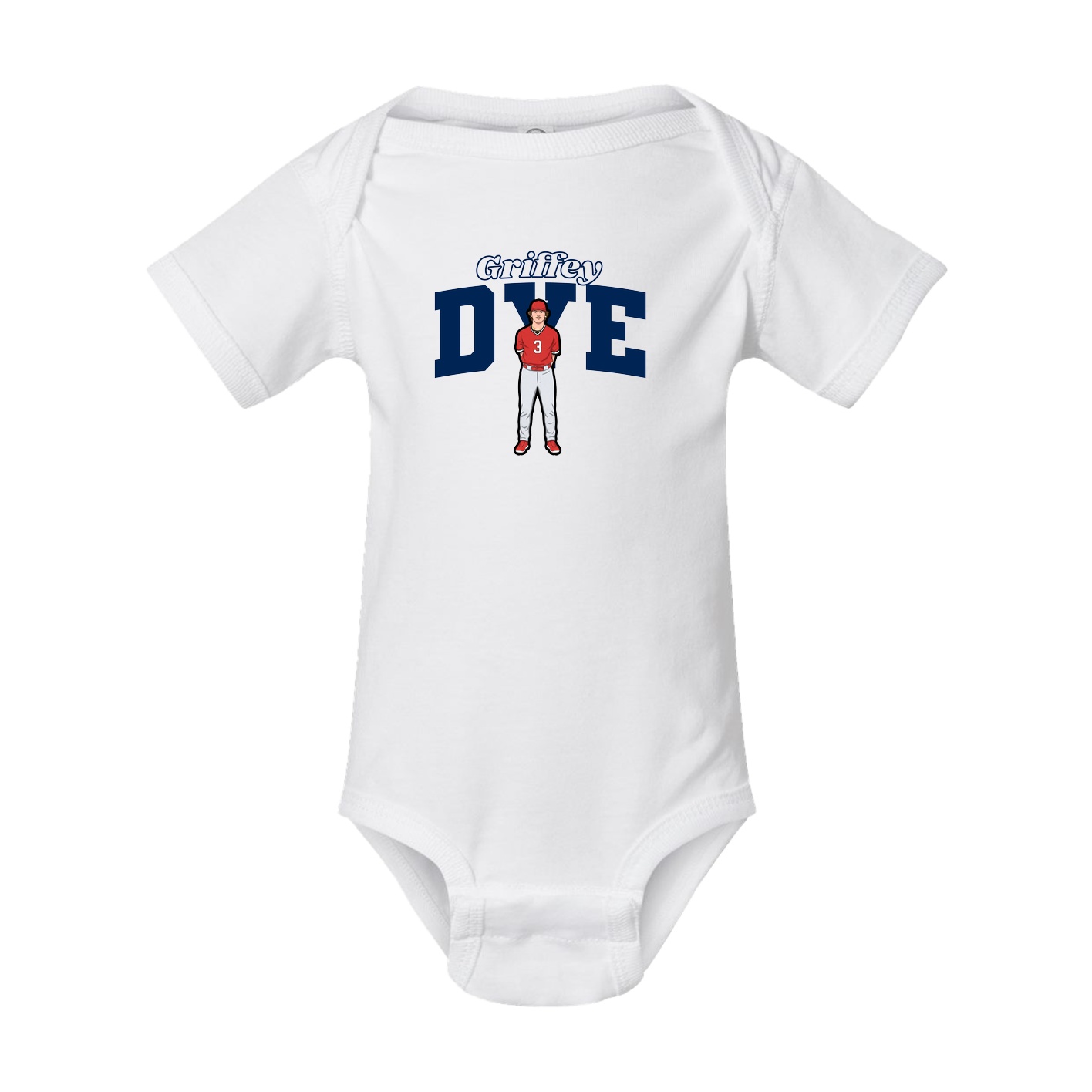 Baby Onesie — Name Arch in White
