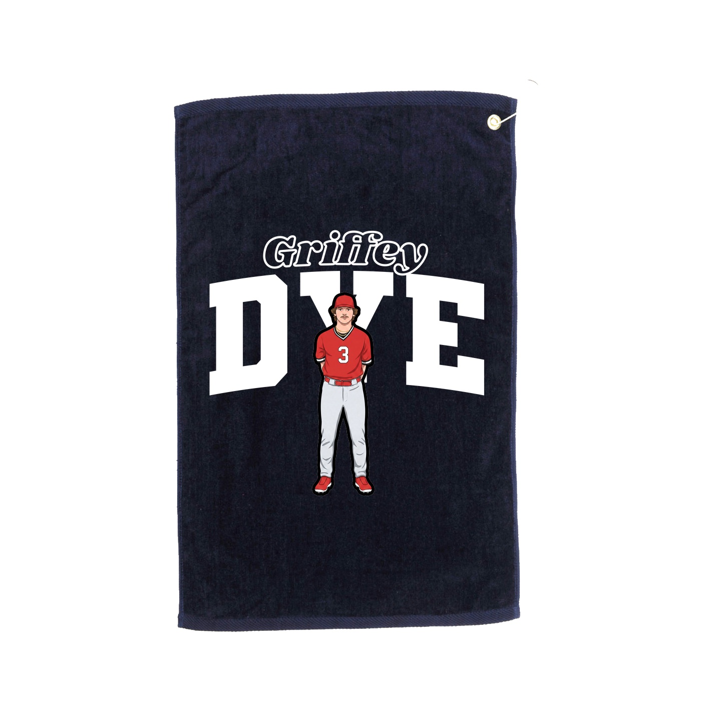 Golf Towel — Name Arch in Navy