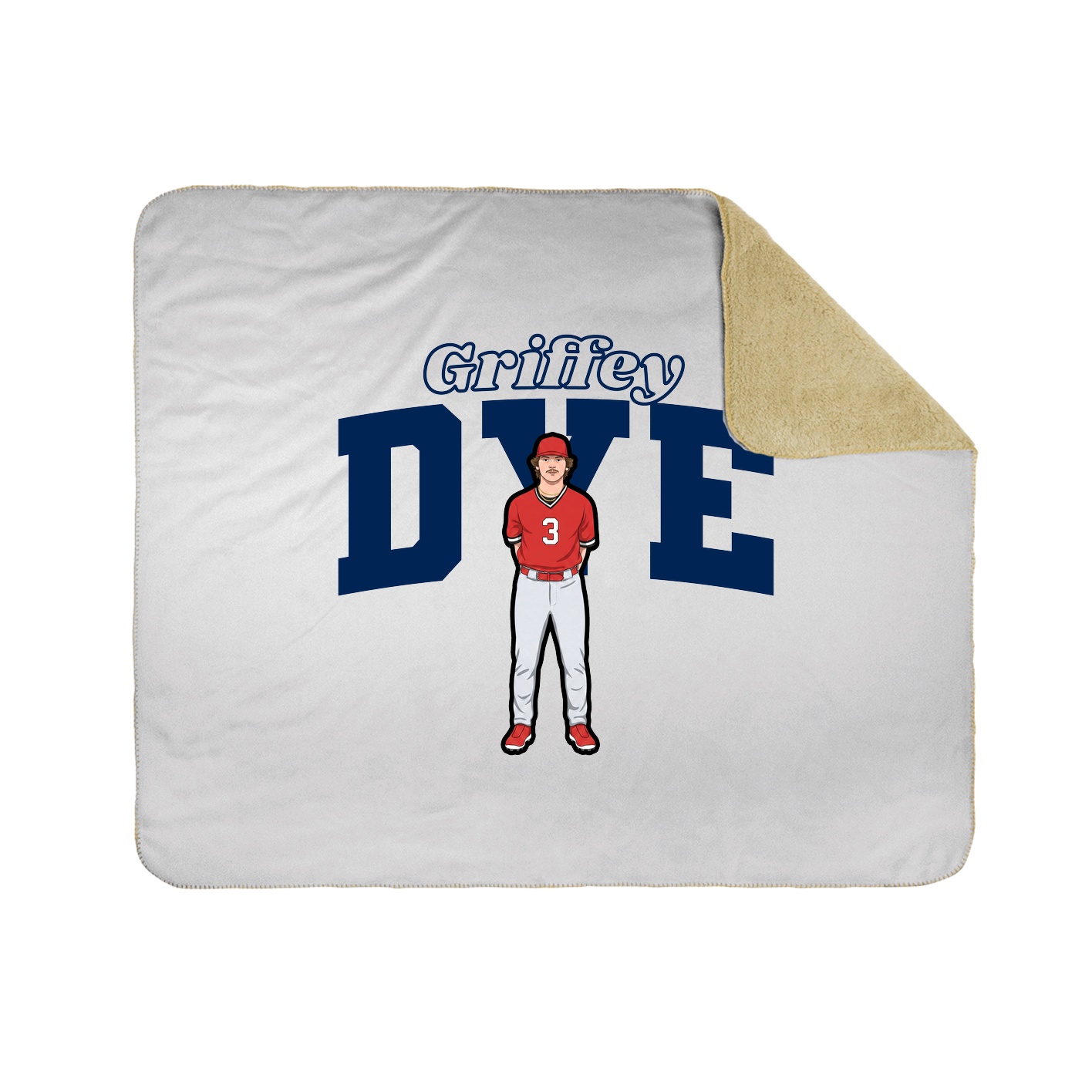 Throw Blanket — Name Arch in White