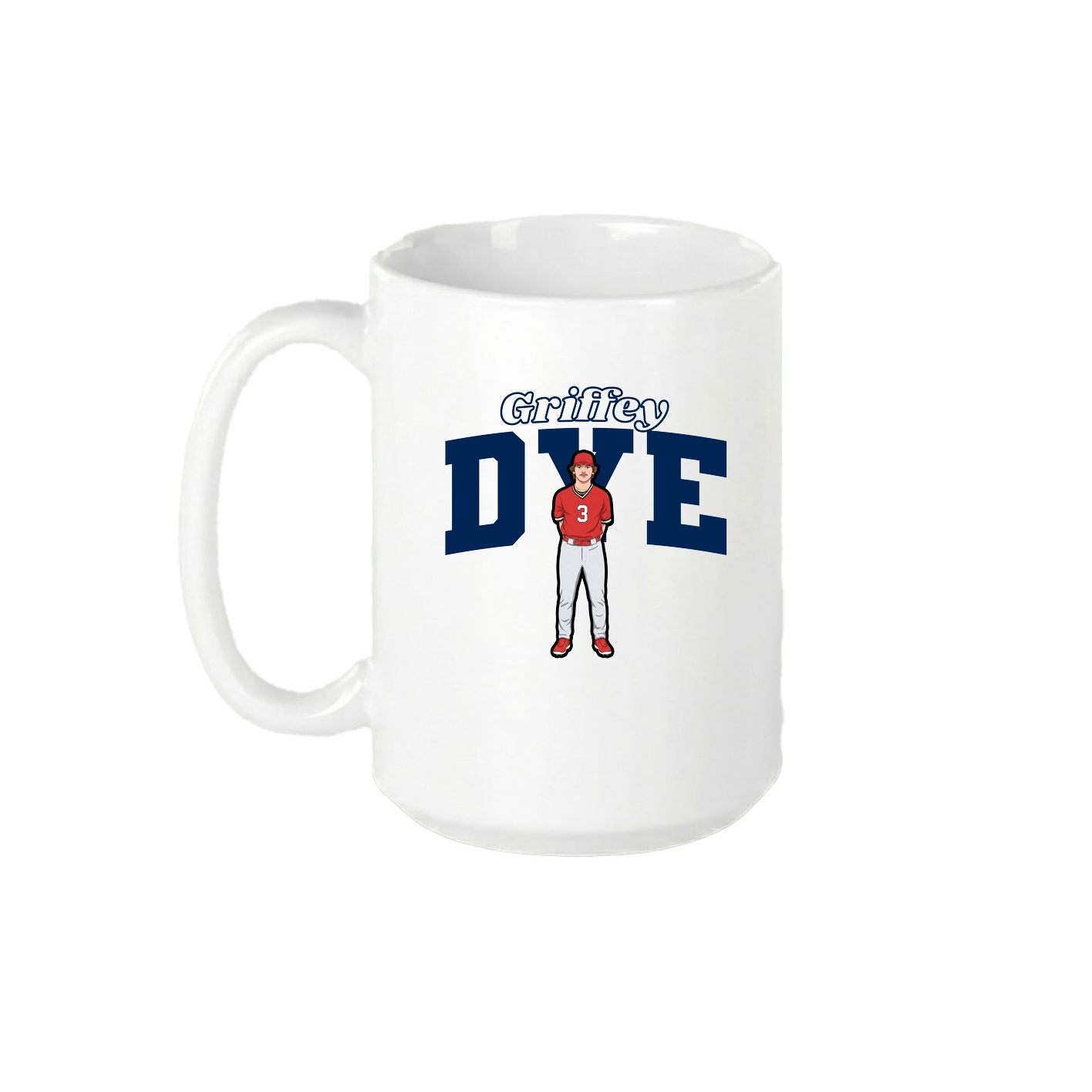 15oz Coffee Mug — Name Arch in White