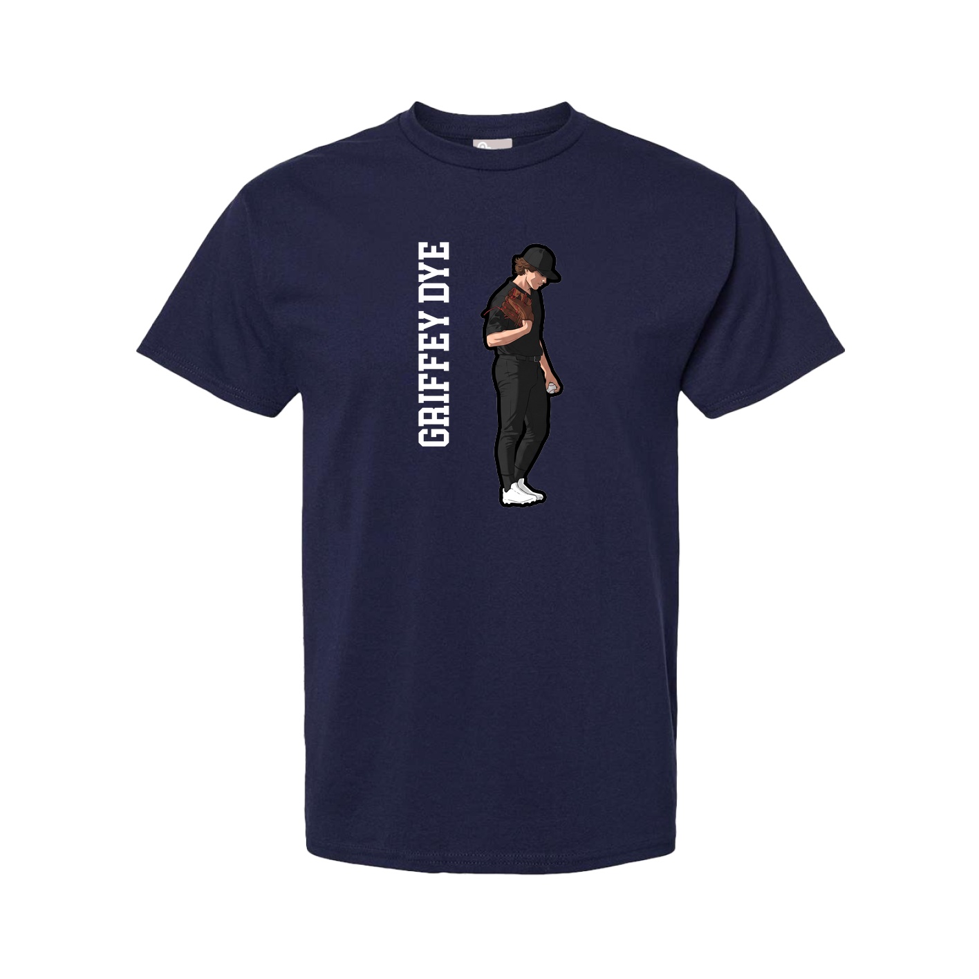 Youth Tee — Name Vertical in Navy