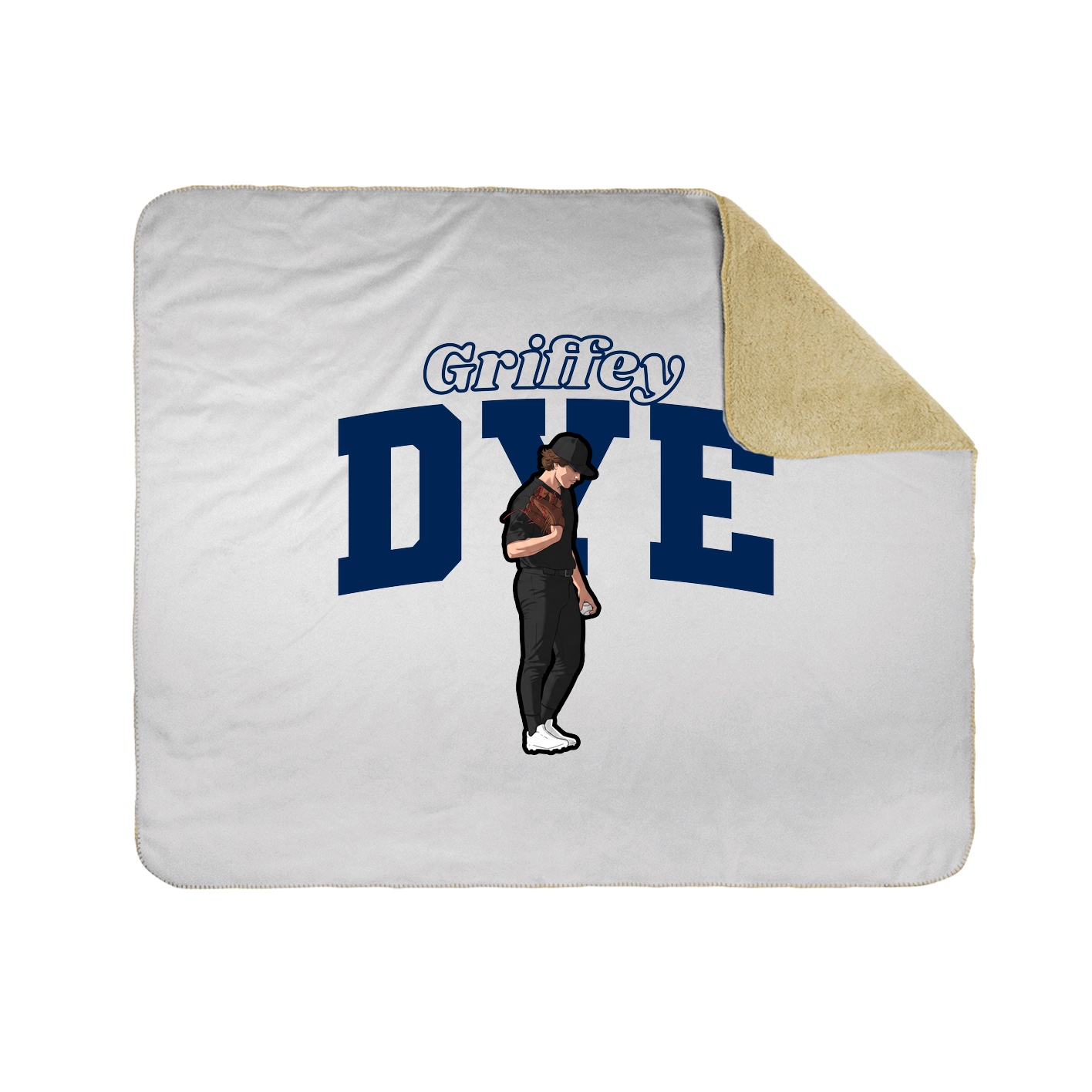 Throw Blanket — Name Arch in White