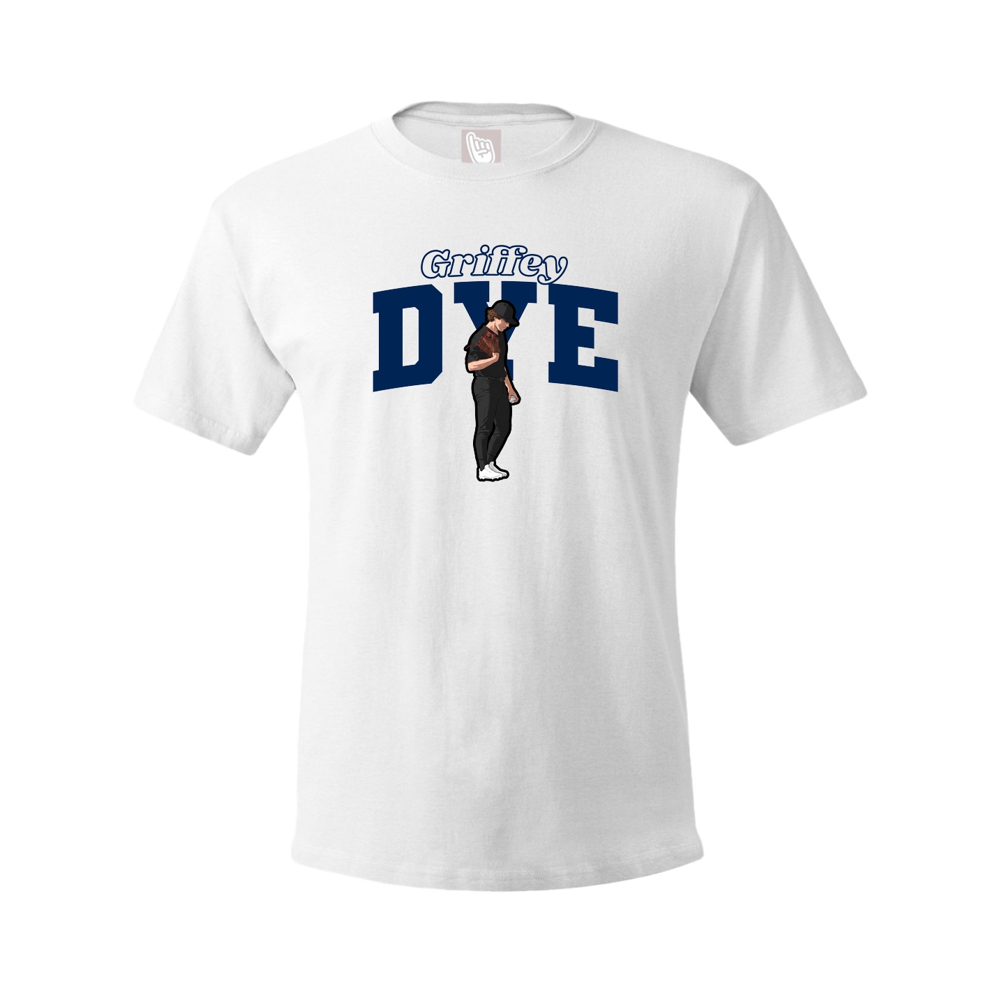 Youth Tee — Name Arch in White