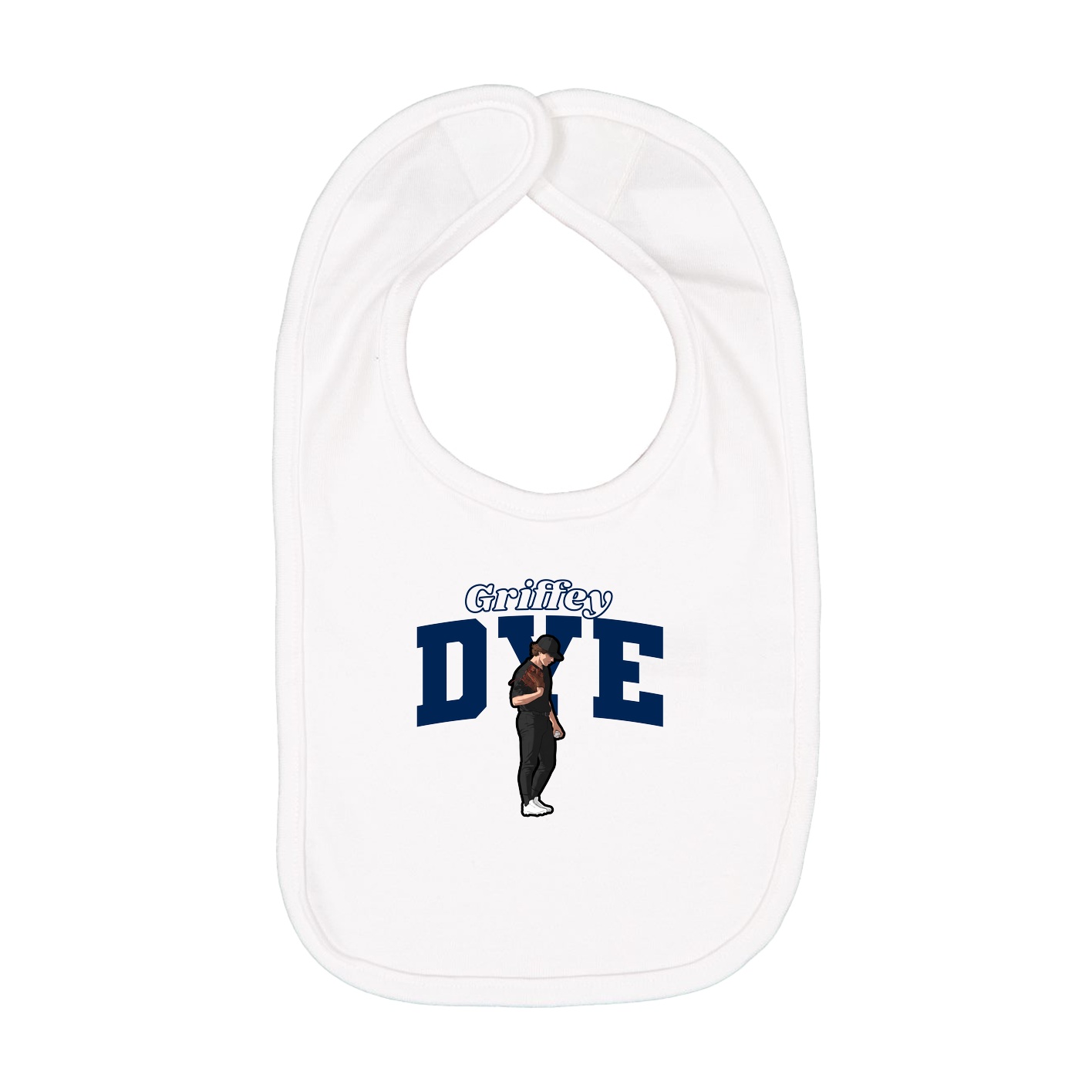 Infant Bib — Name Arch in White