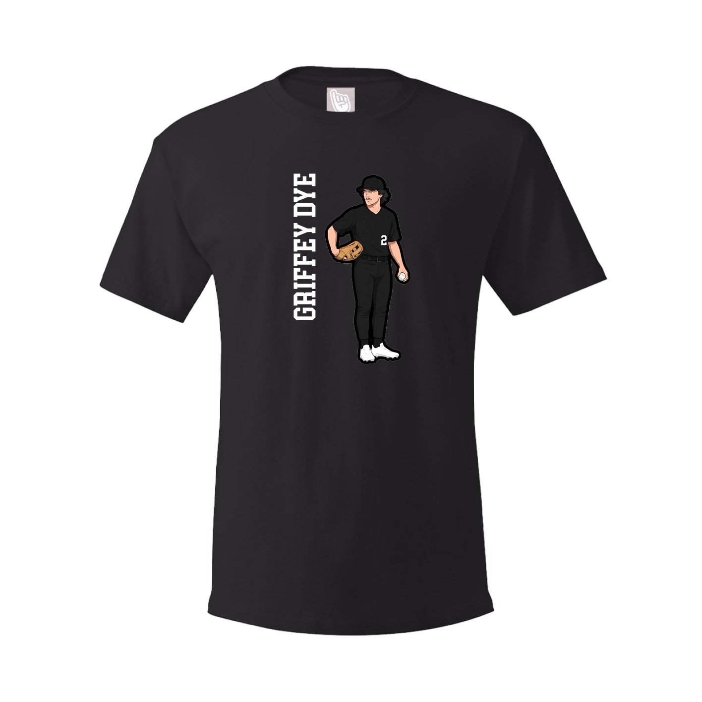Youth Tee — Name Vertical in Black