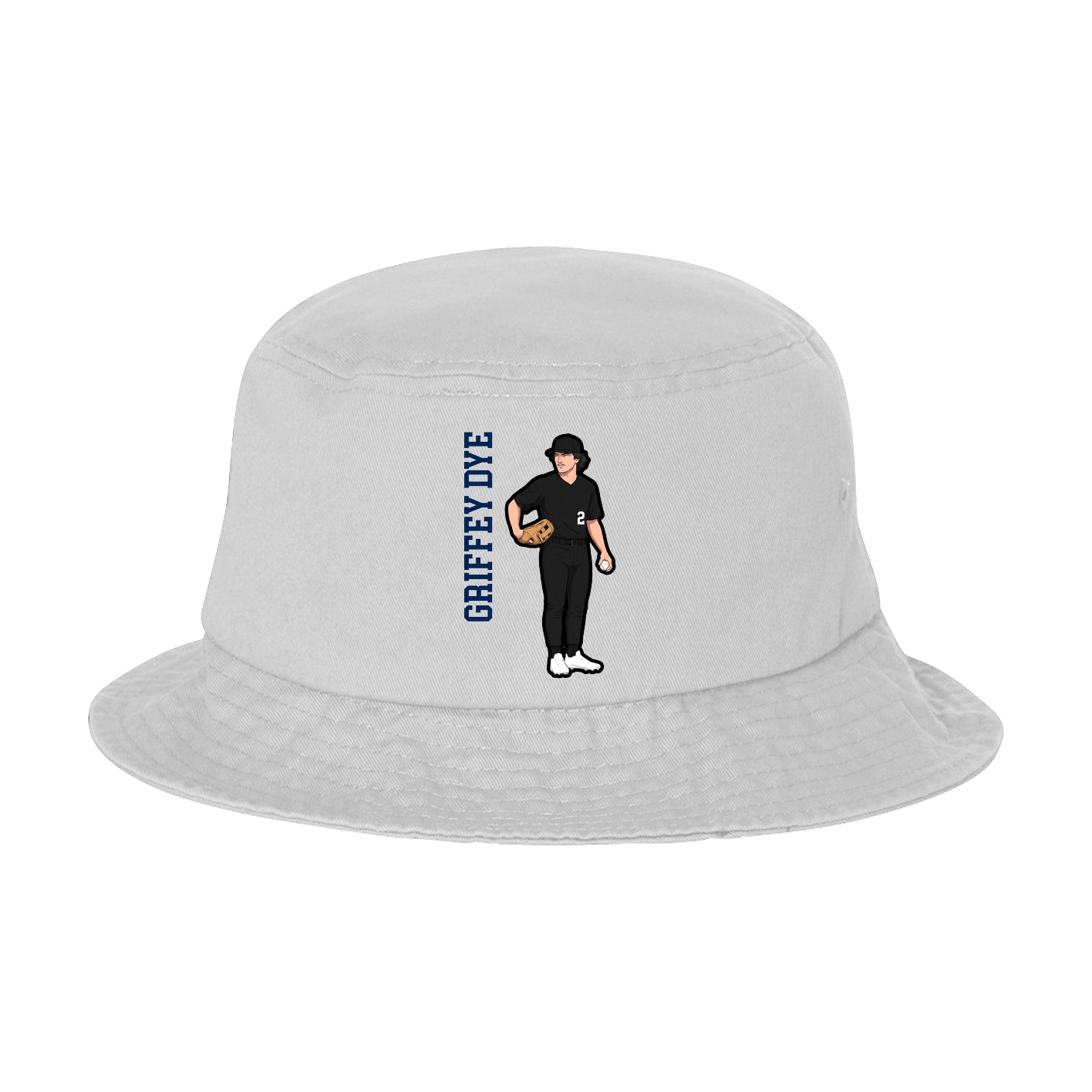 Bucket Cap — Name Vertical in White