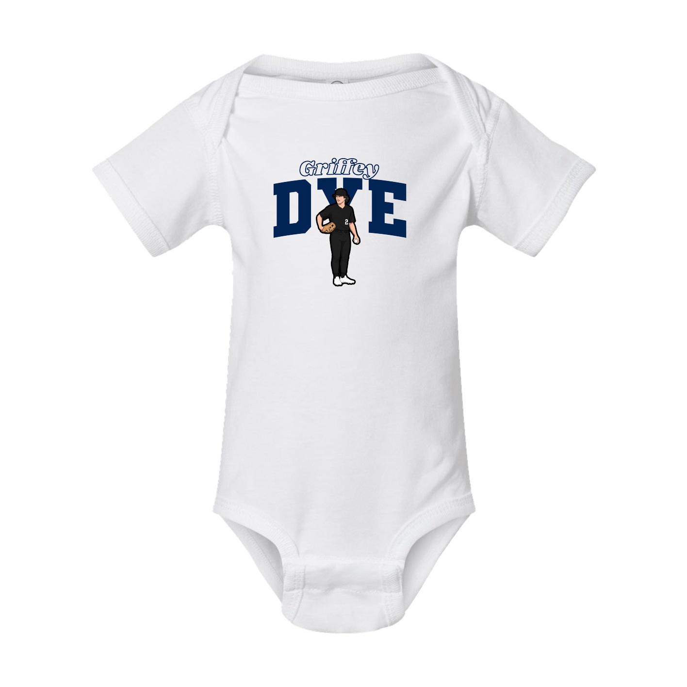 Baby Onesie — Name Arch in White
