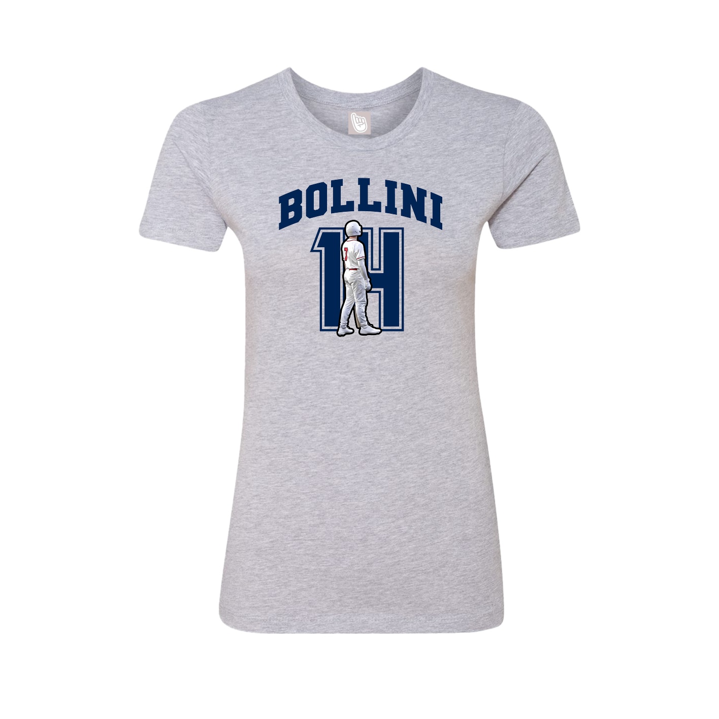 Fitted Women's Tee — Number in Grey
