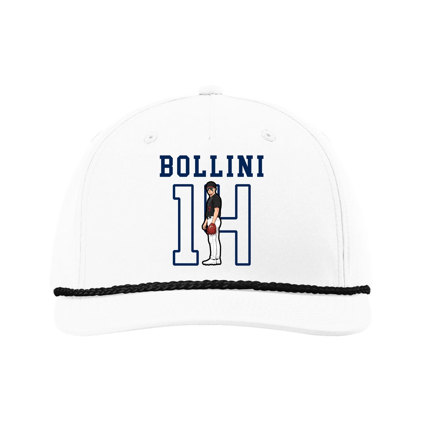Five-Panel Classic Rope Cap — Shirsey in White