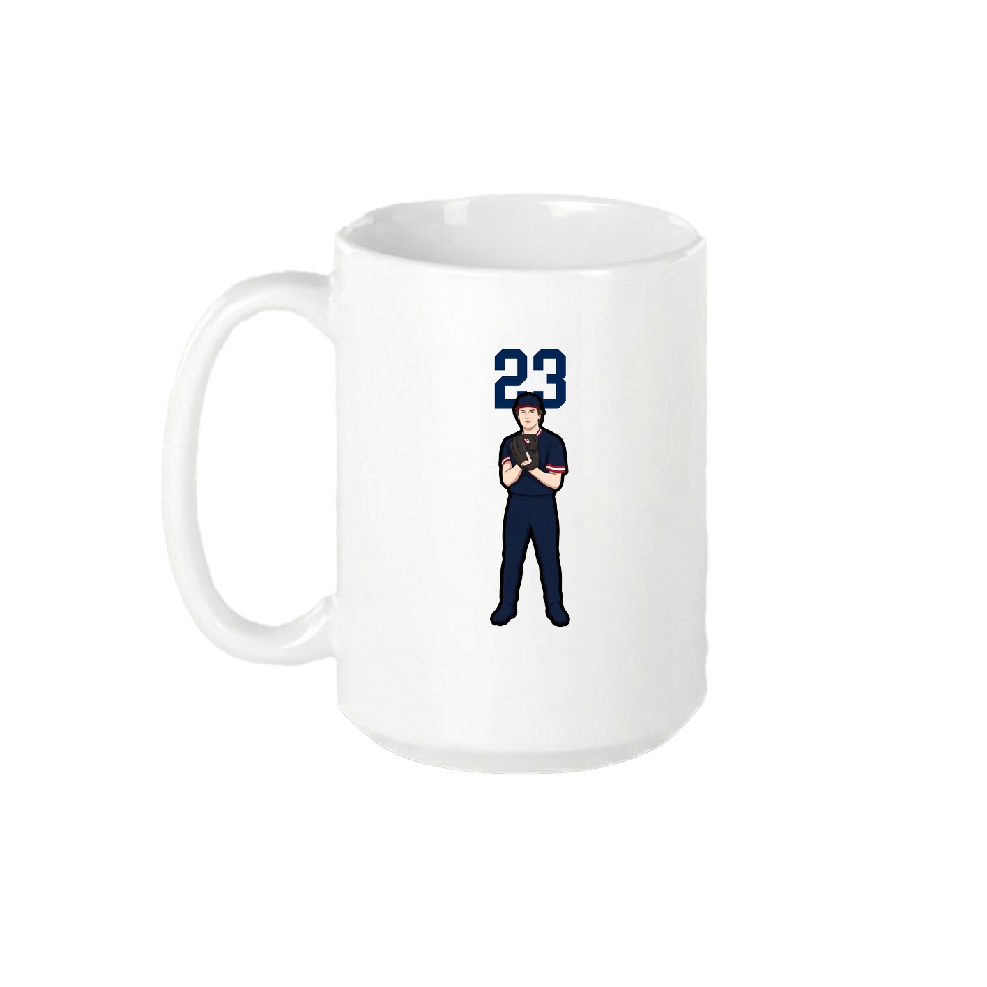 15oz Coffee Mug — Number Top in White