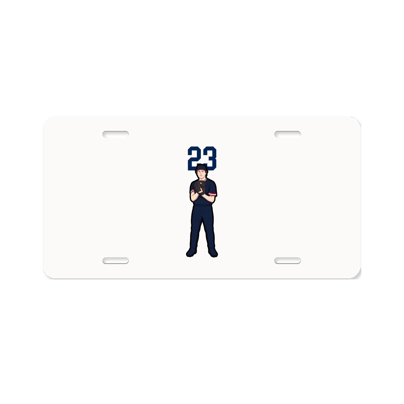 License Plate — Number Top in Classic