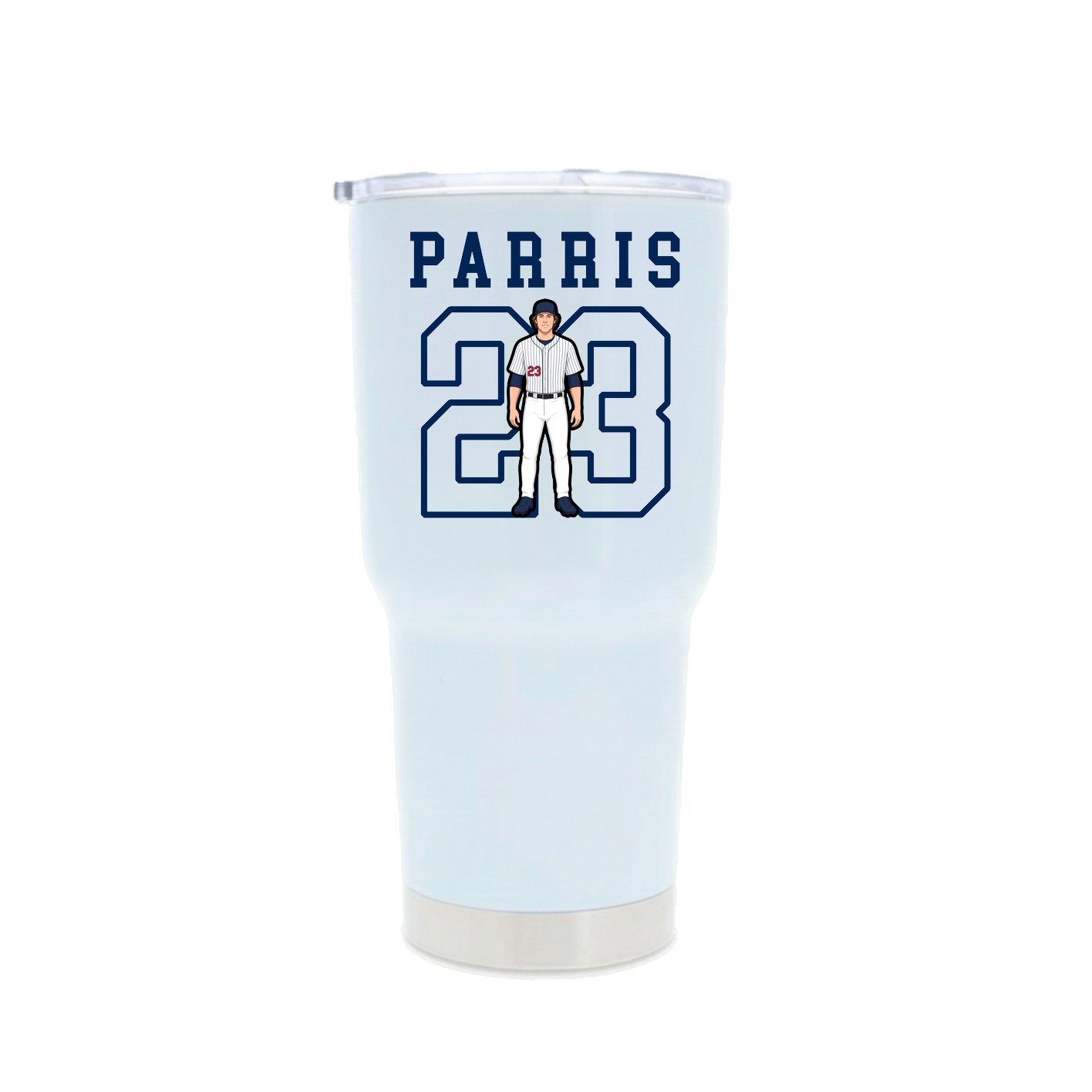 30oz Stainless Steel Tumbler — Shirsey in White