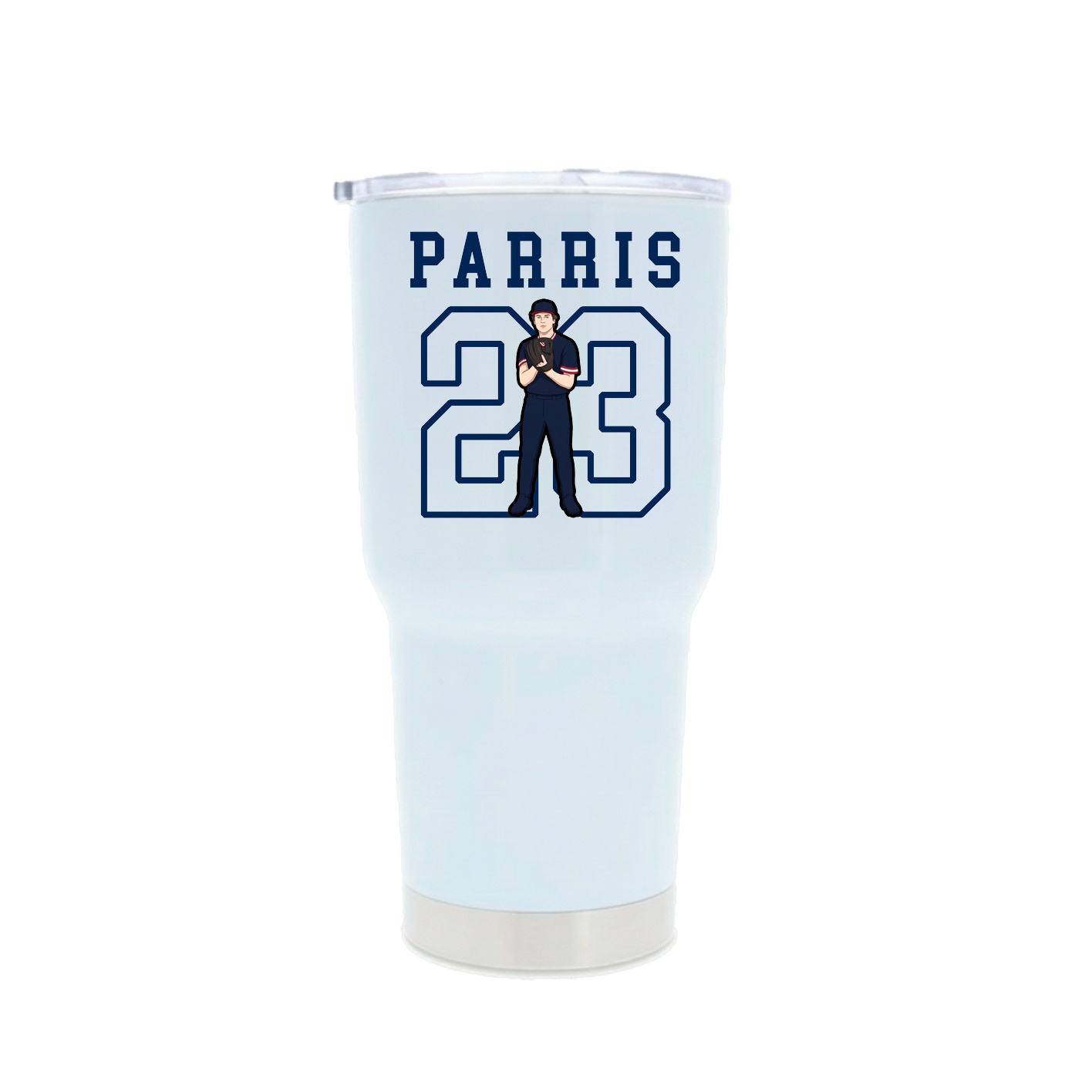 30oz Stainless Steel Tumbler — Shirsey in White
