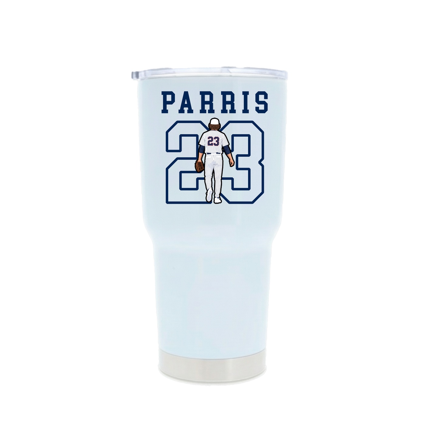 30oz Stainless Steel Tumbler — Shirsey in White