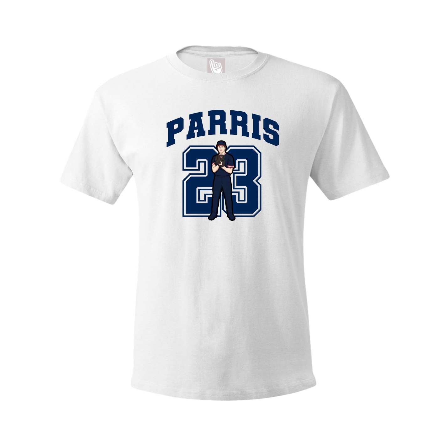 Youth Tee — Number in White
