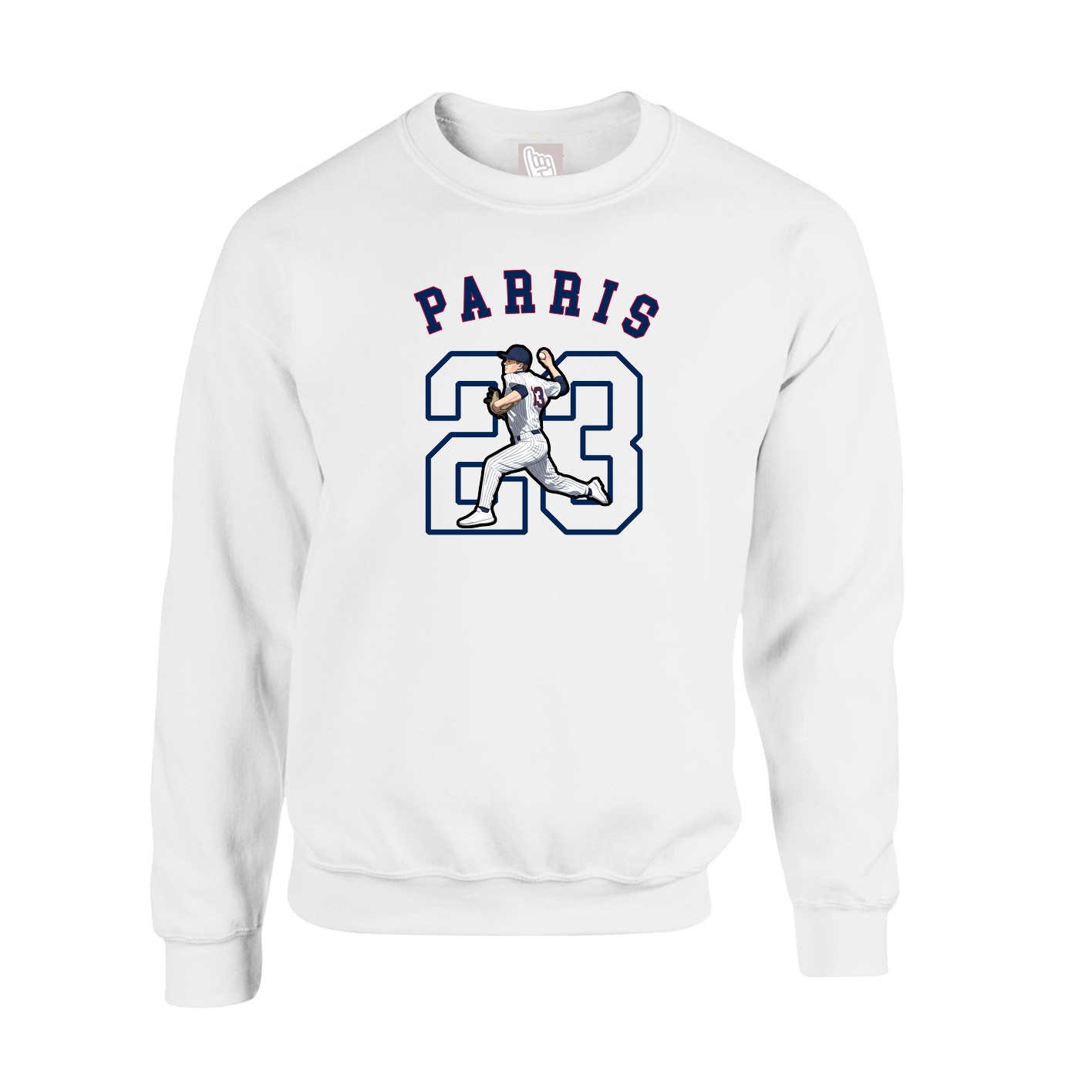 Fleece Crew — Shirsey Arch in White