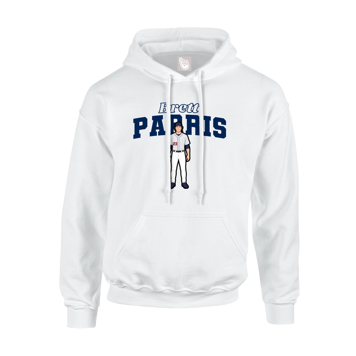 Hoodie — Name Arch in White