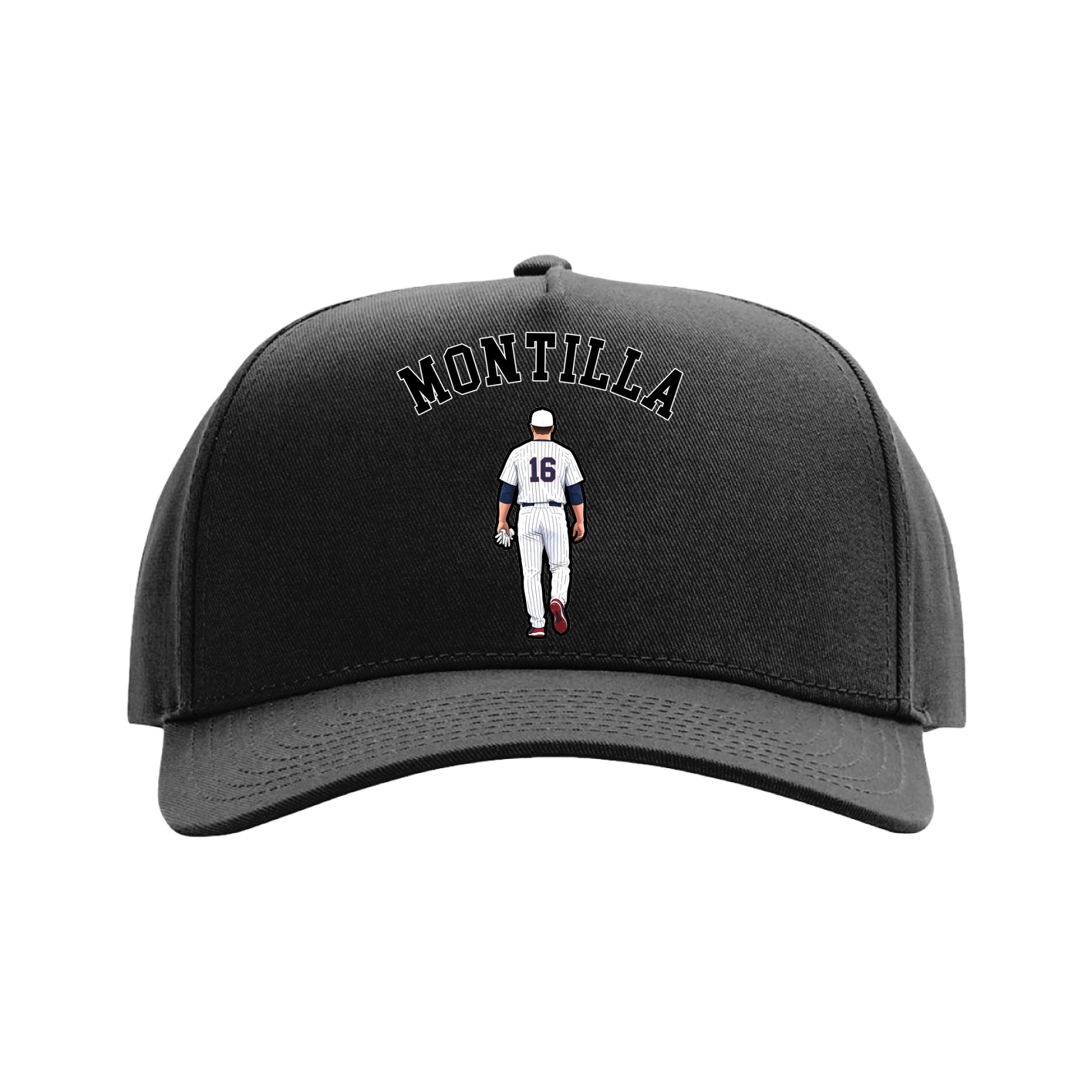 Full Fabric Five-Panel Champ Cap — Shirsey Arch in Black
