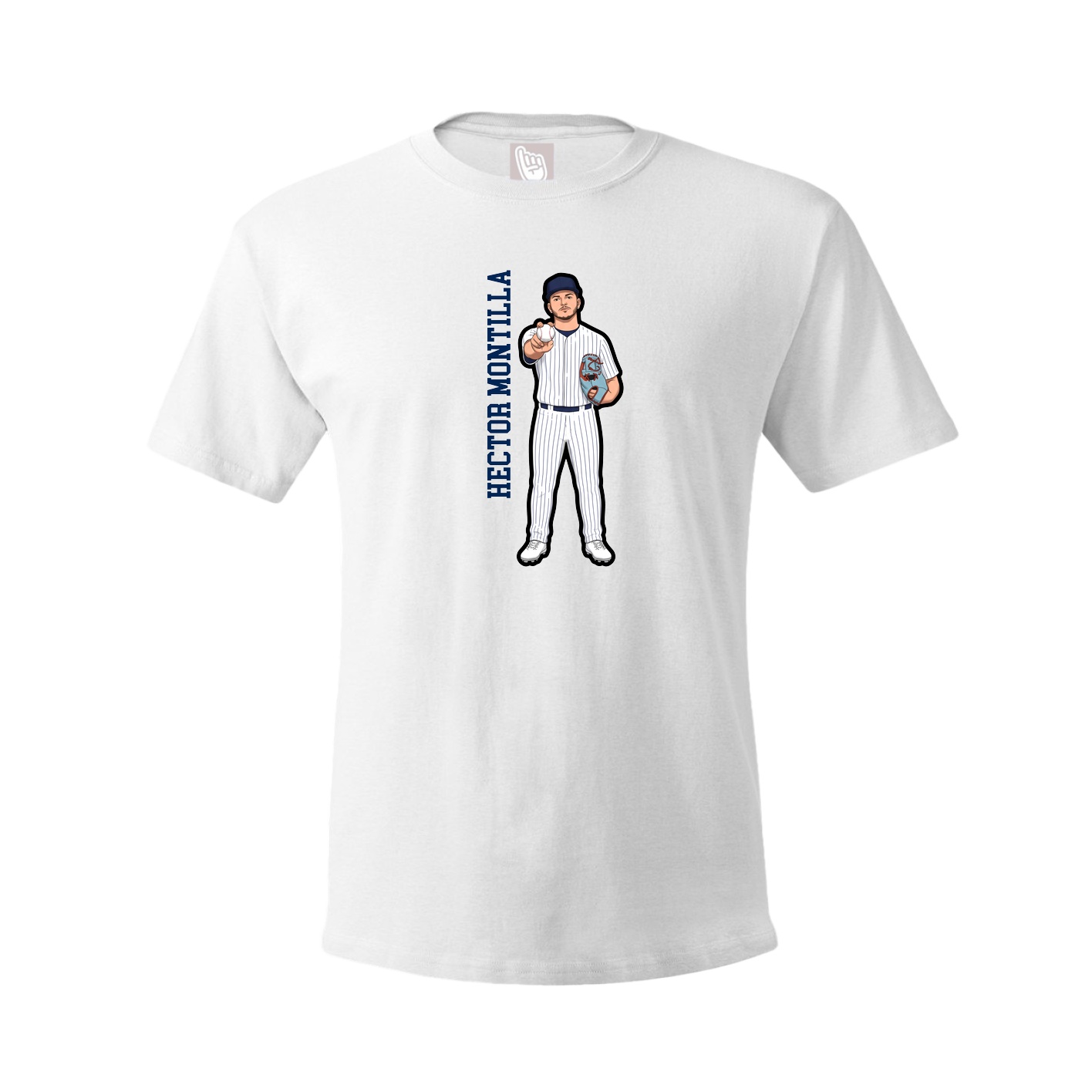 Tee — Name Vertical in White