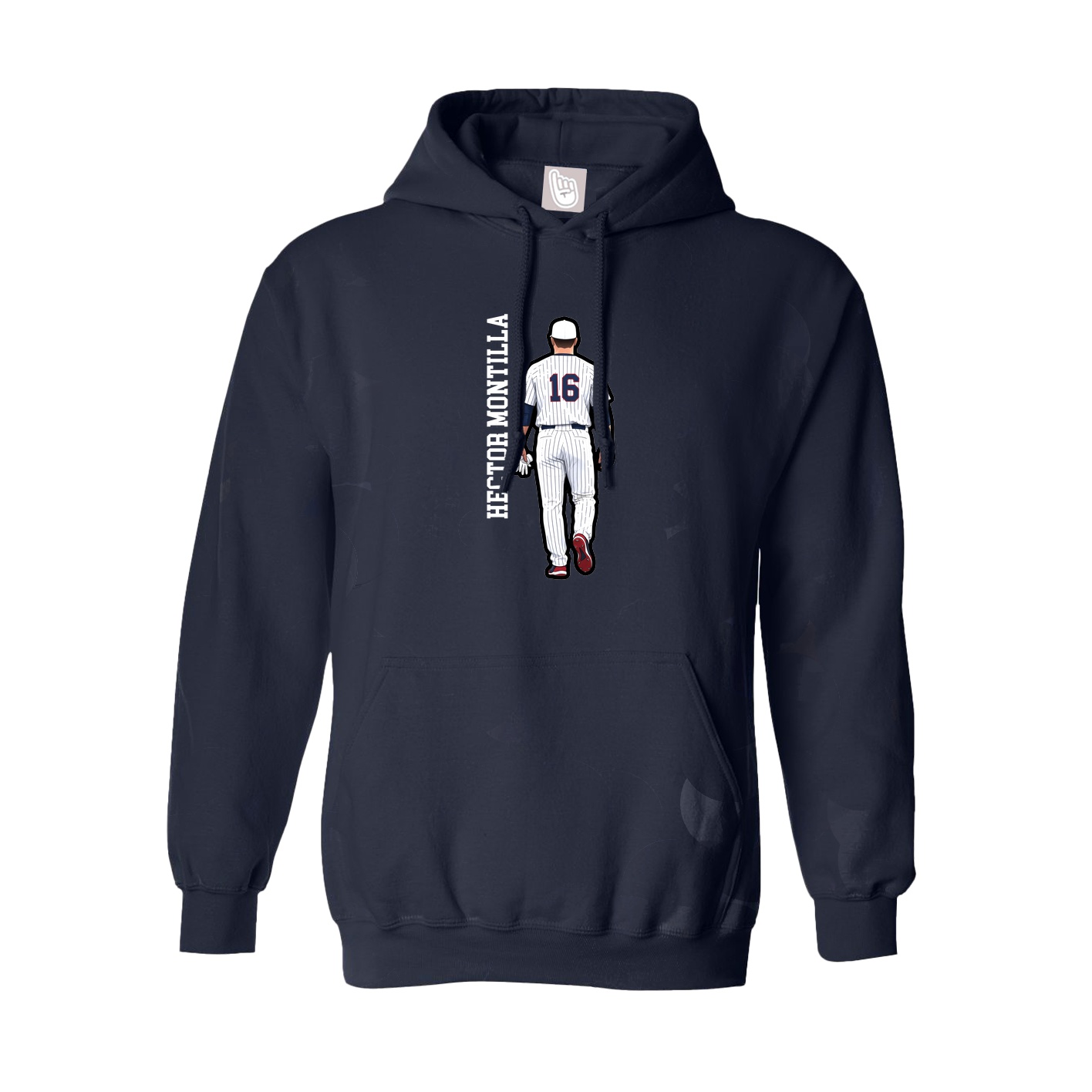 Youth Hoodie — Name Vertical in Navy