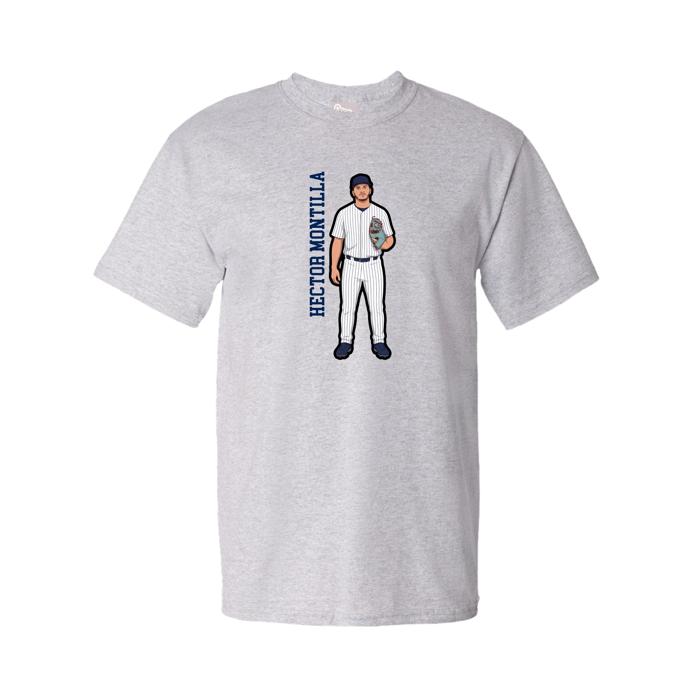 Youth Tee — Name Vertical in Grey