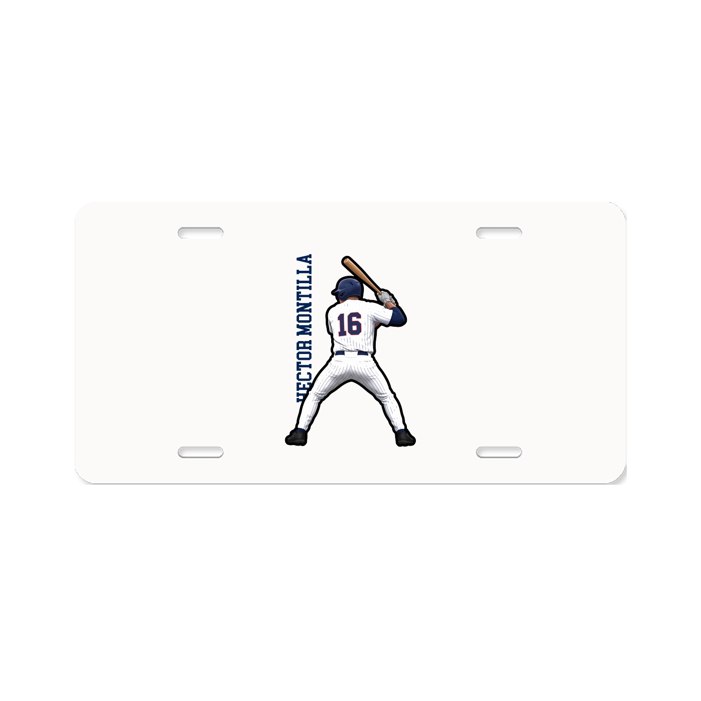 License Plate — Name Vertical in Classic